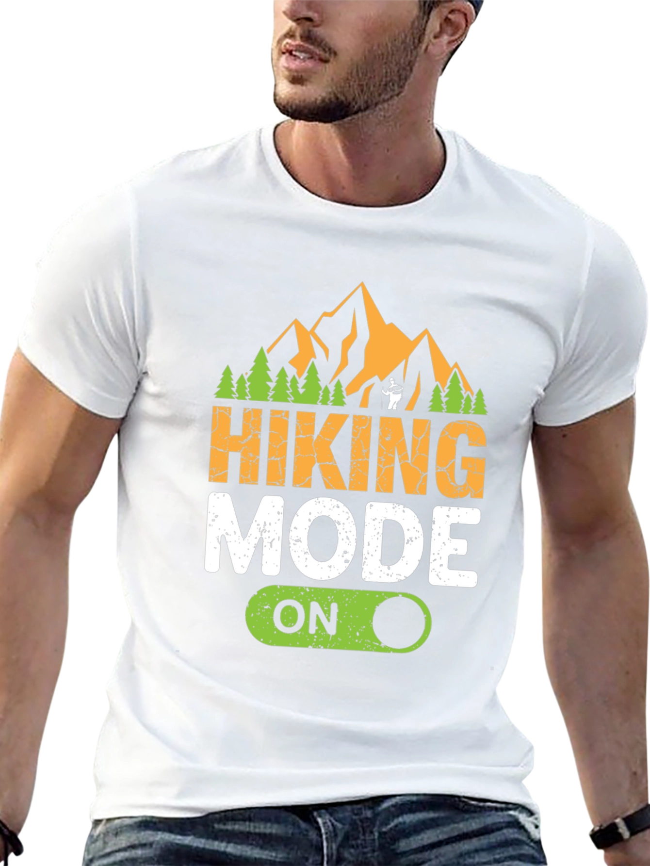 Black Hiking Mode On Graphic Tee - Adventure Ready! view 13