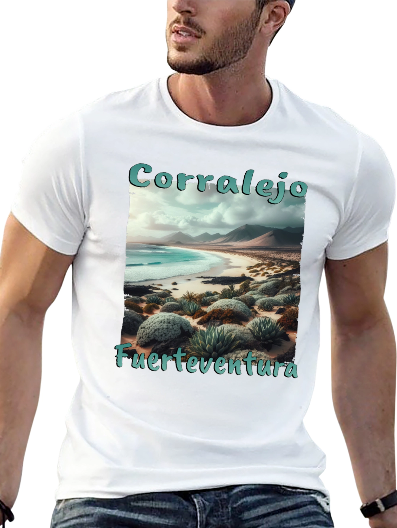 Black Corralejo Fuerteventura Beach T-Shirt view 13