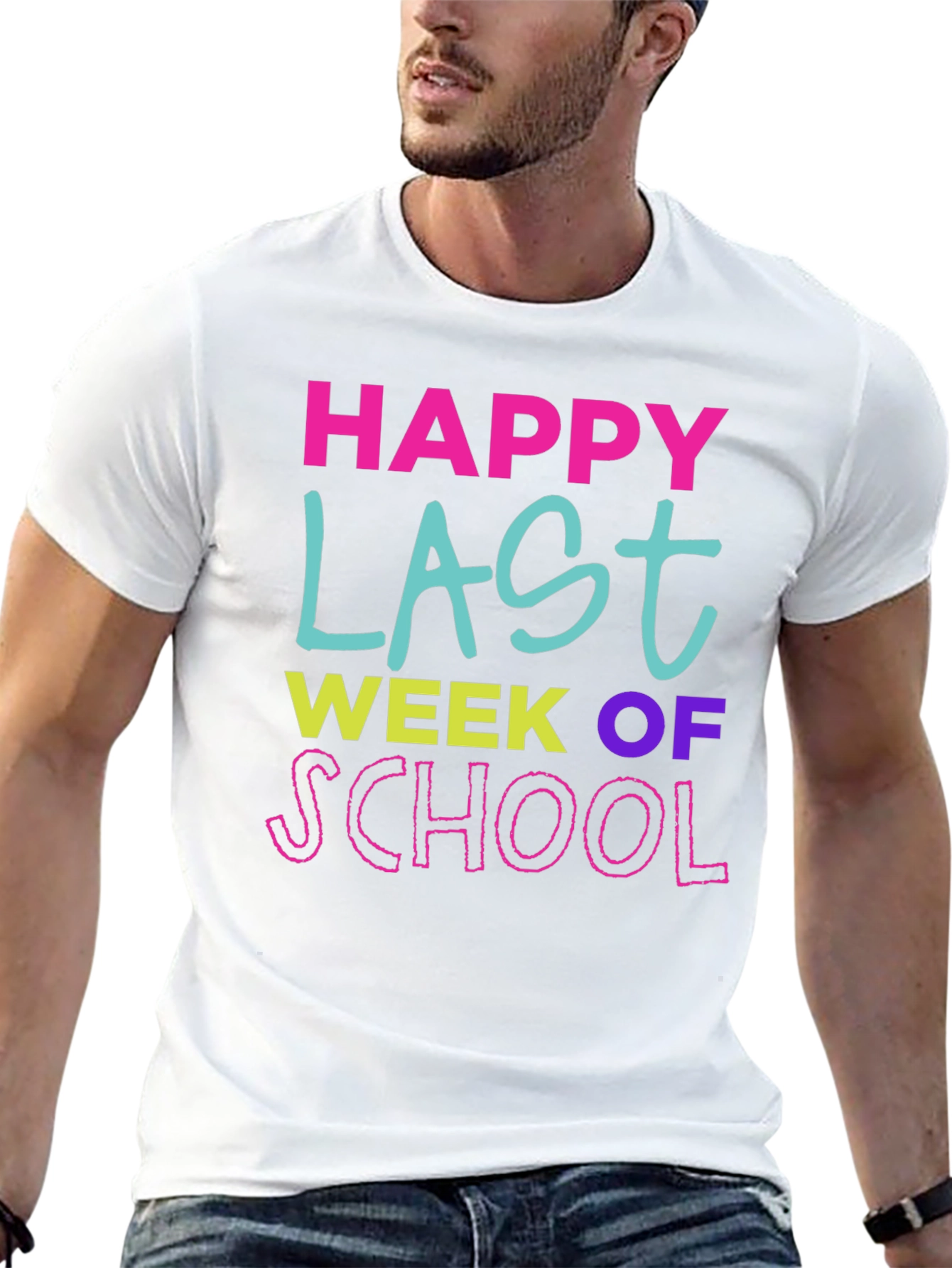 Black Happy Last Week of School T-Shirt view 13