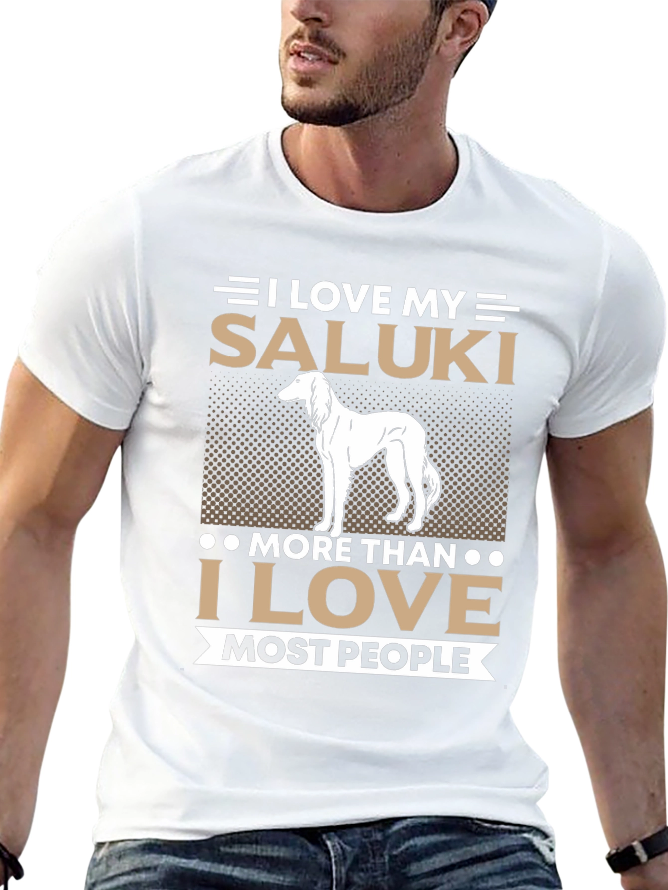 Black I Love My Saluki Dog T-Shirt, Saluki Lover Gift view 13