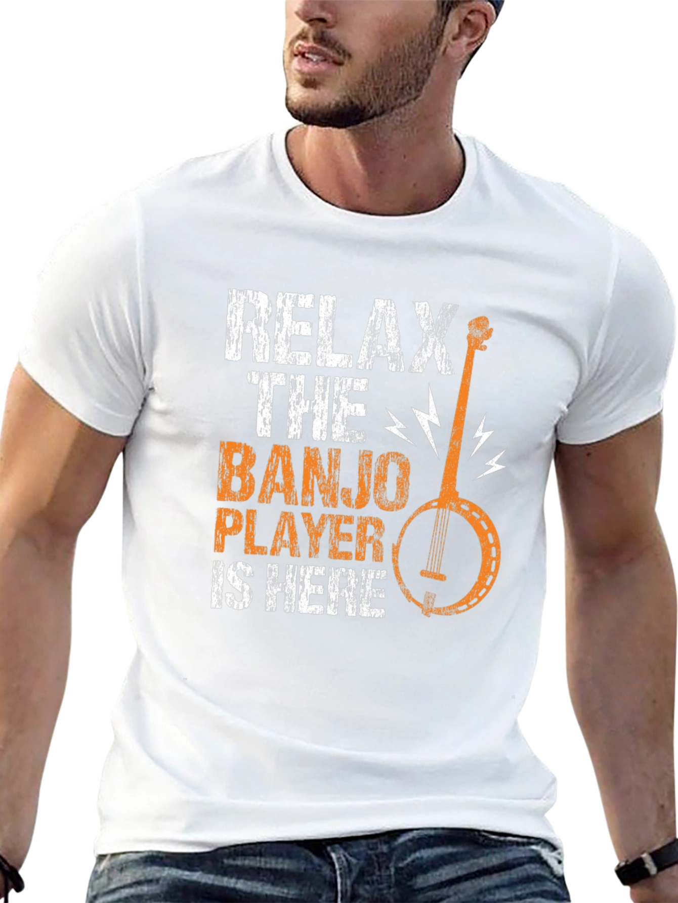 Black Relax The Banjo Player Is Here T-Shirt view 13