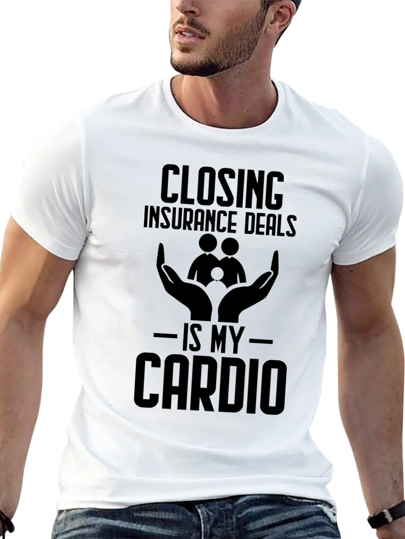 Black Closing Insurance Deals T-Shirt - Is My Cardio view 13