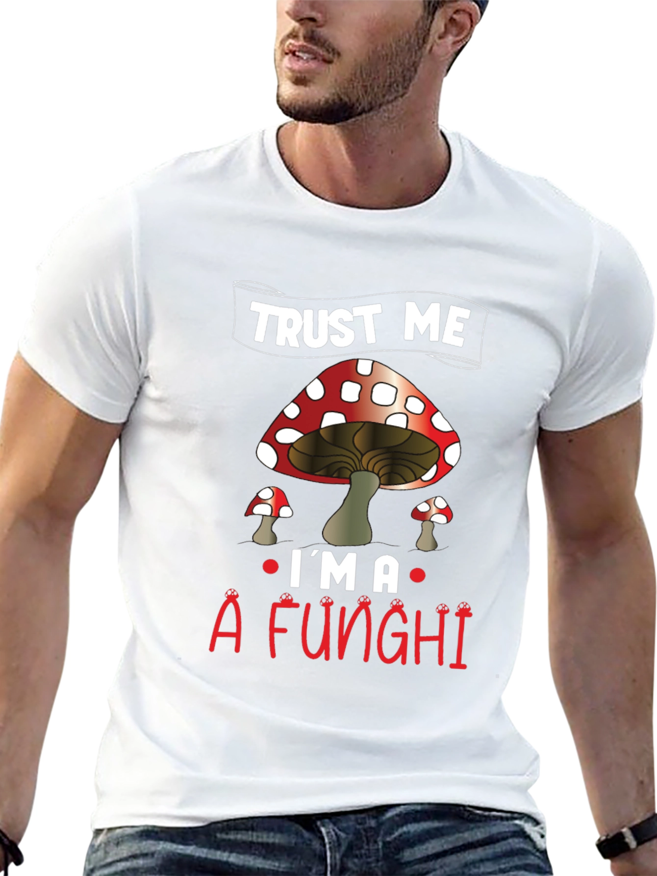 Black Trust Me I'm a Funghi T-Shirt view 13