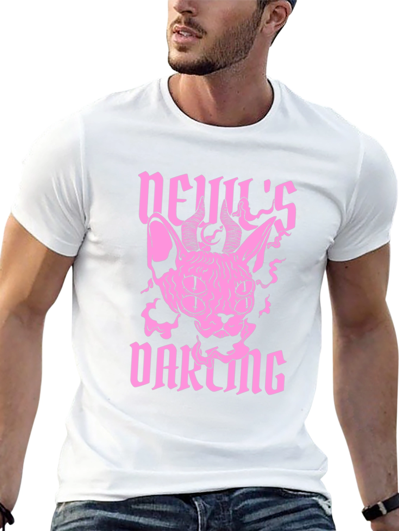 Black Devil's Darling Black Graphic T-Shirt view 13