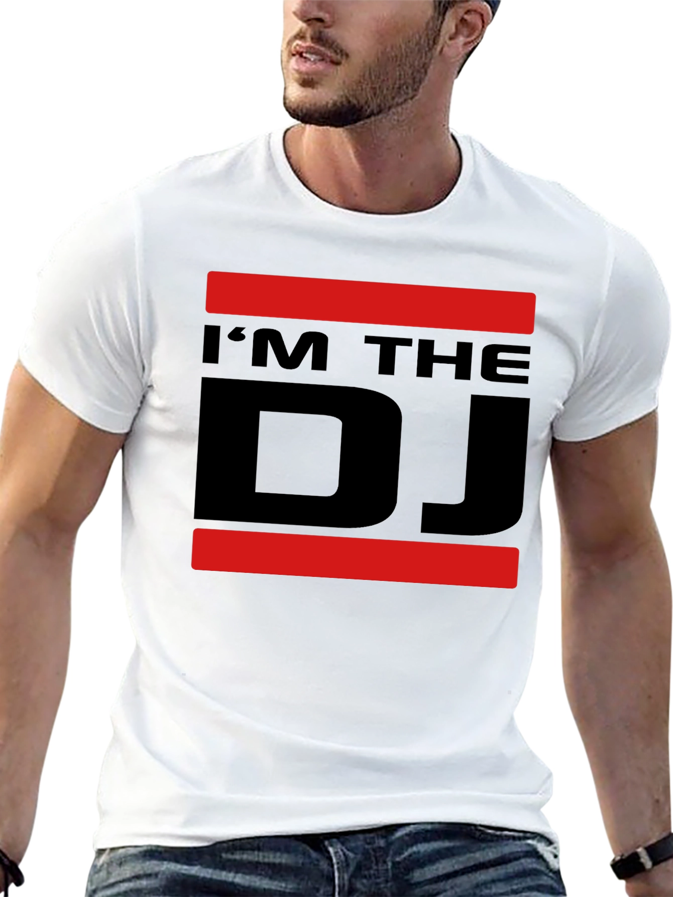 Black I'm The DJ Graphic Tee - Black Cotton Blend view 13