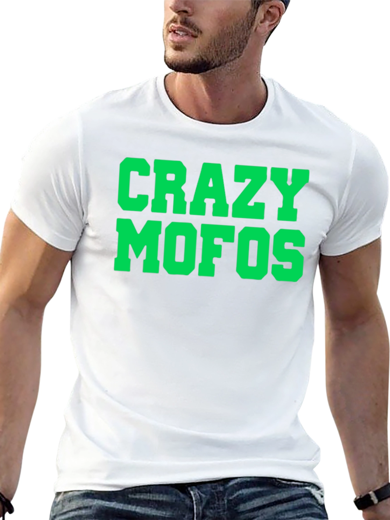 Black Crazy Mofos Graphic Tee - Bold Statement T-Shirt view 13