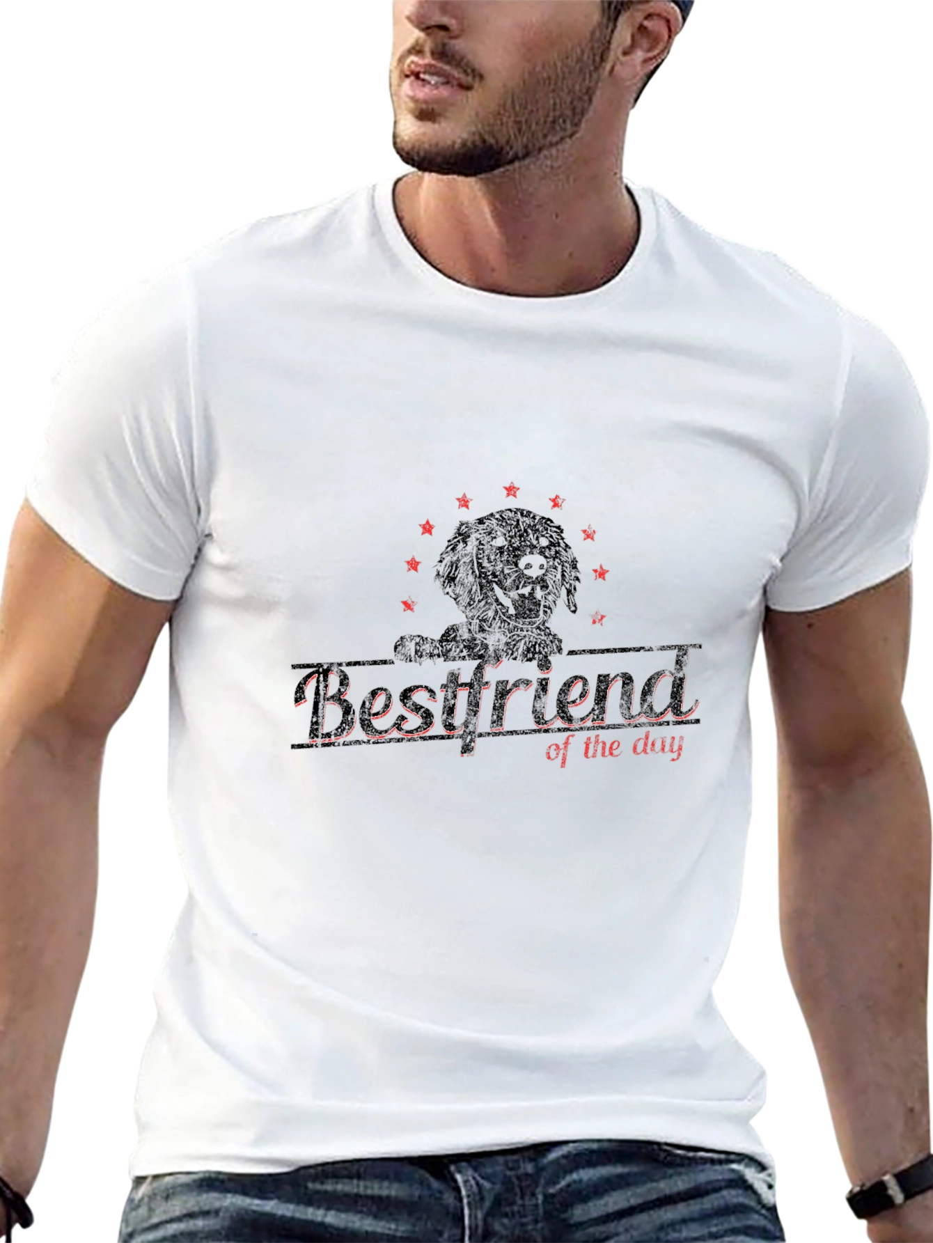 Black Bestfriend of the Day Dog Graphic Tee view 13