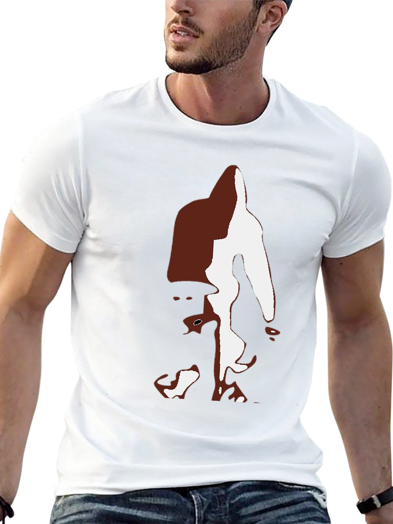 Bigfoot Silhouette Graphic Tee - Black Casual T-Shirt - 13