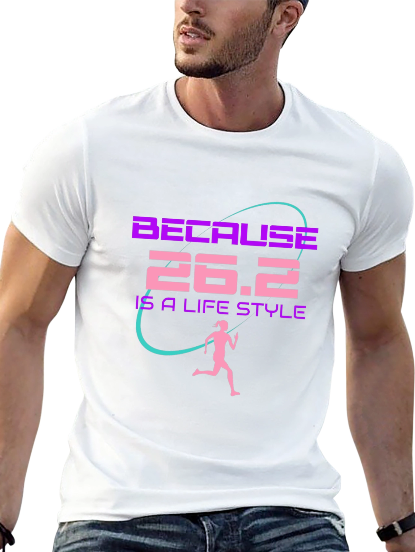 Black 26.2 Marathon Lifestyle T-Shirt - Running Apparel view 13