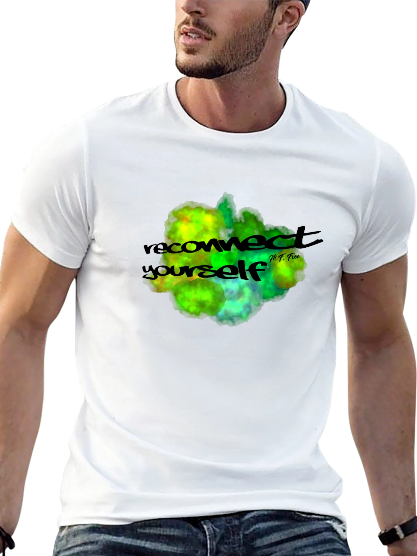 Black Reconnect Yourself Black T-Shirt view 13