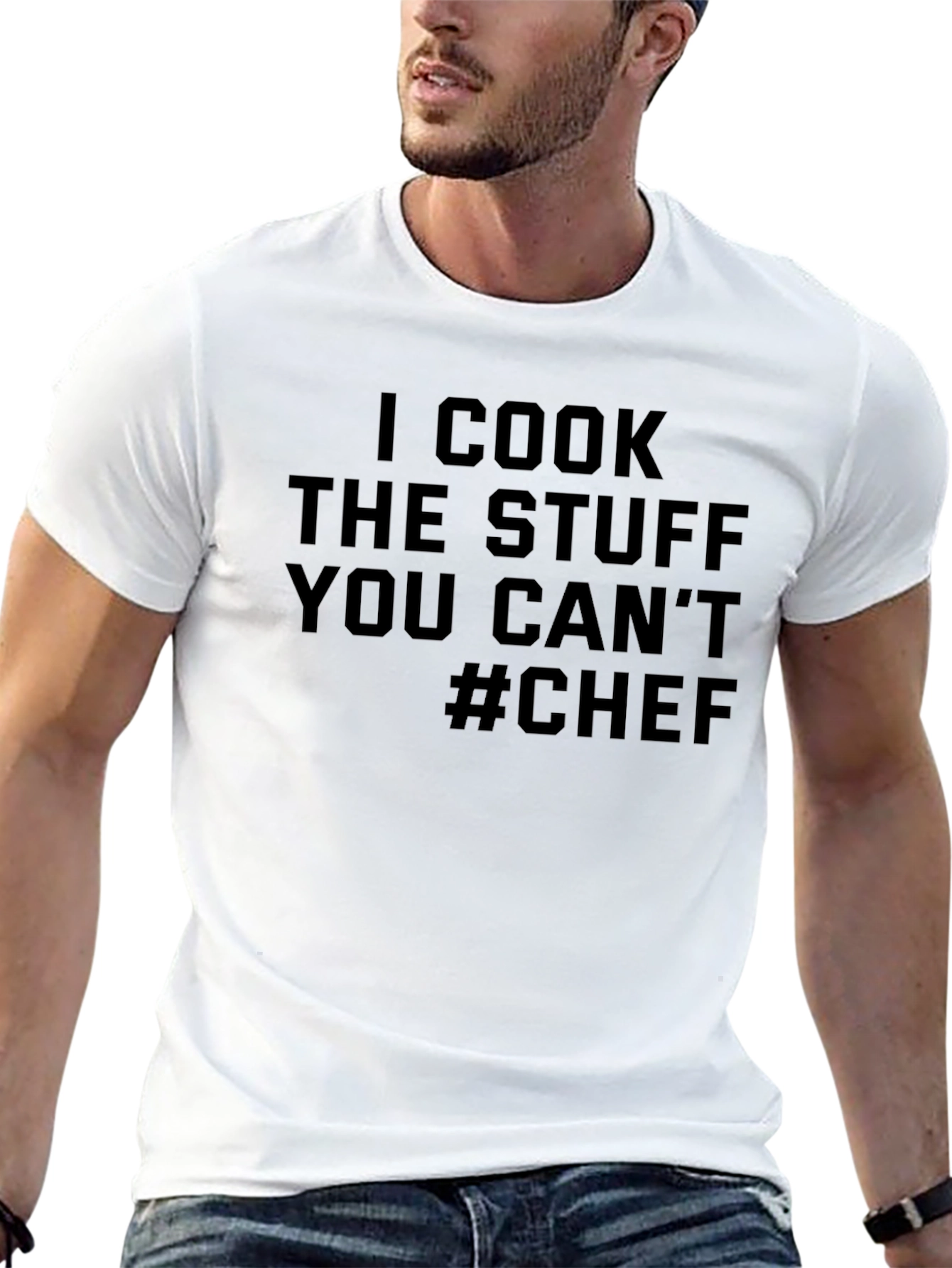Black Chef T-Shirt - I Cook The Stuff You Can't - Funny Cooking Tee view 13