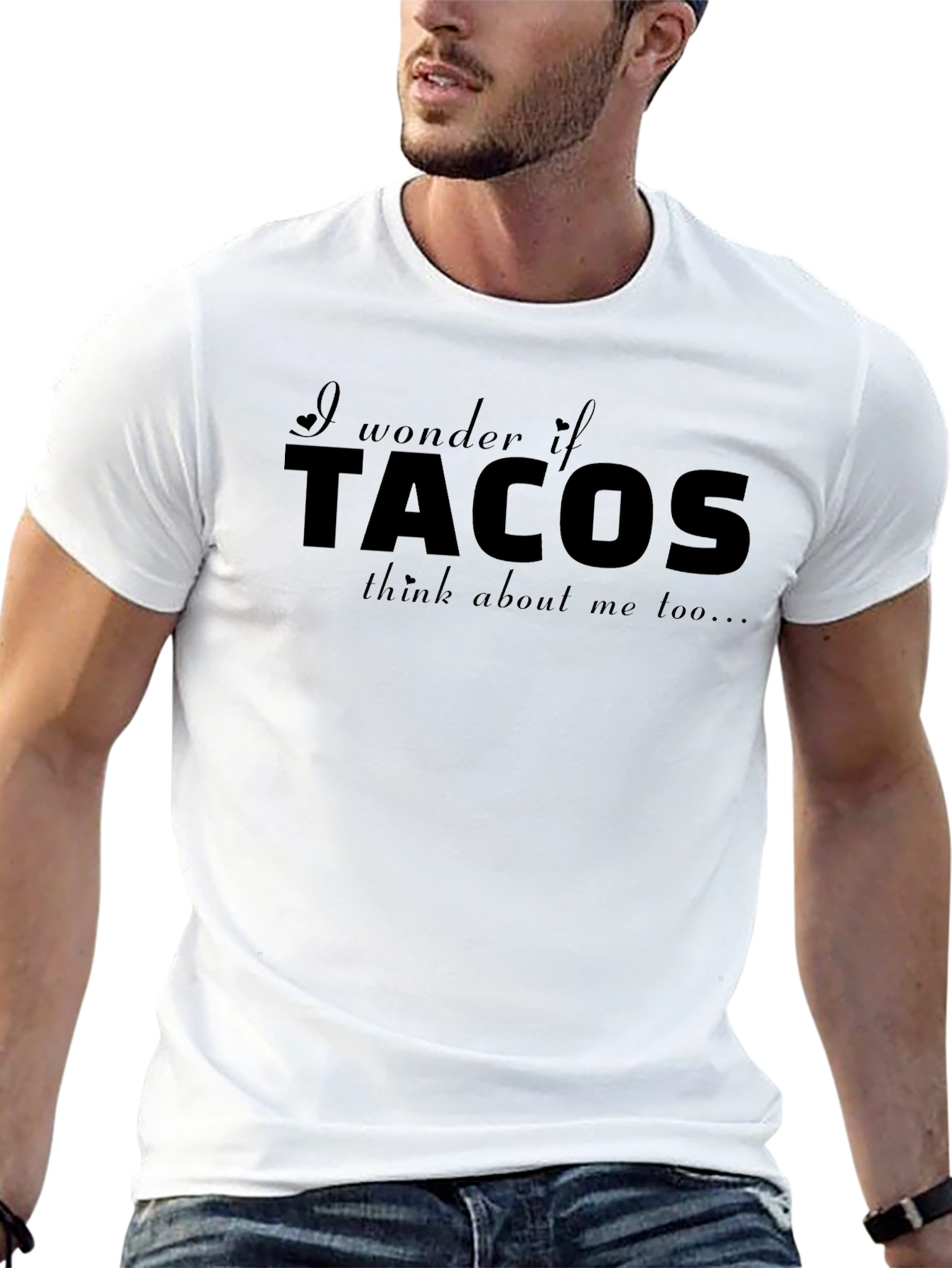 Black Tacos on my Mind T-Shirt - Black view 13