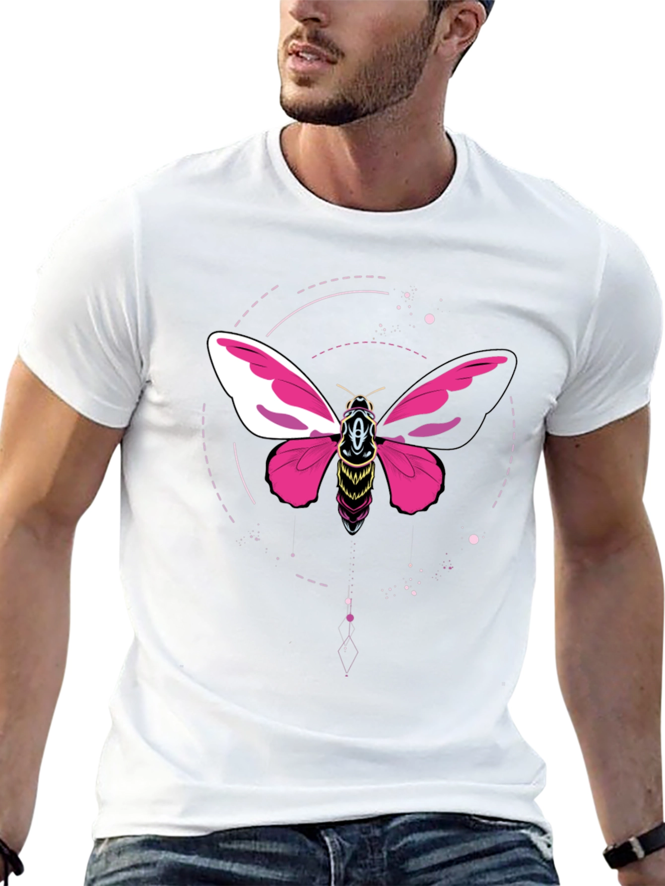 Black Moth Graphic Black T-Shirt view 13