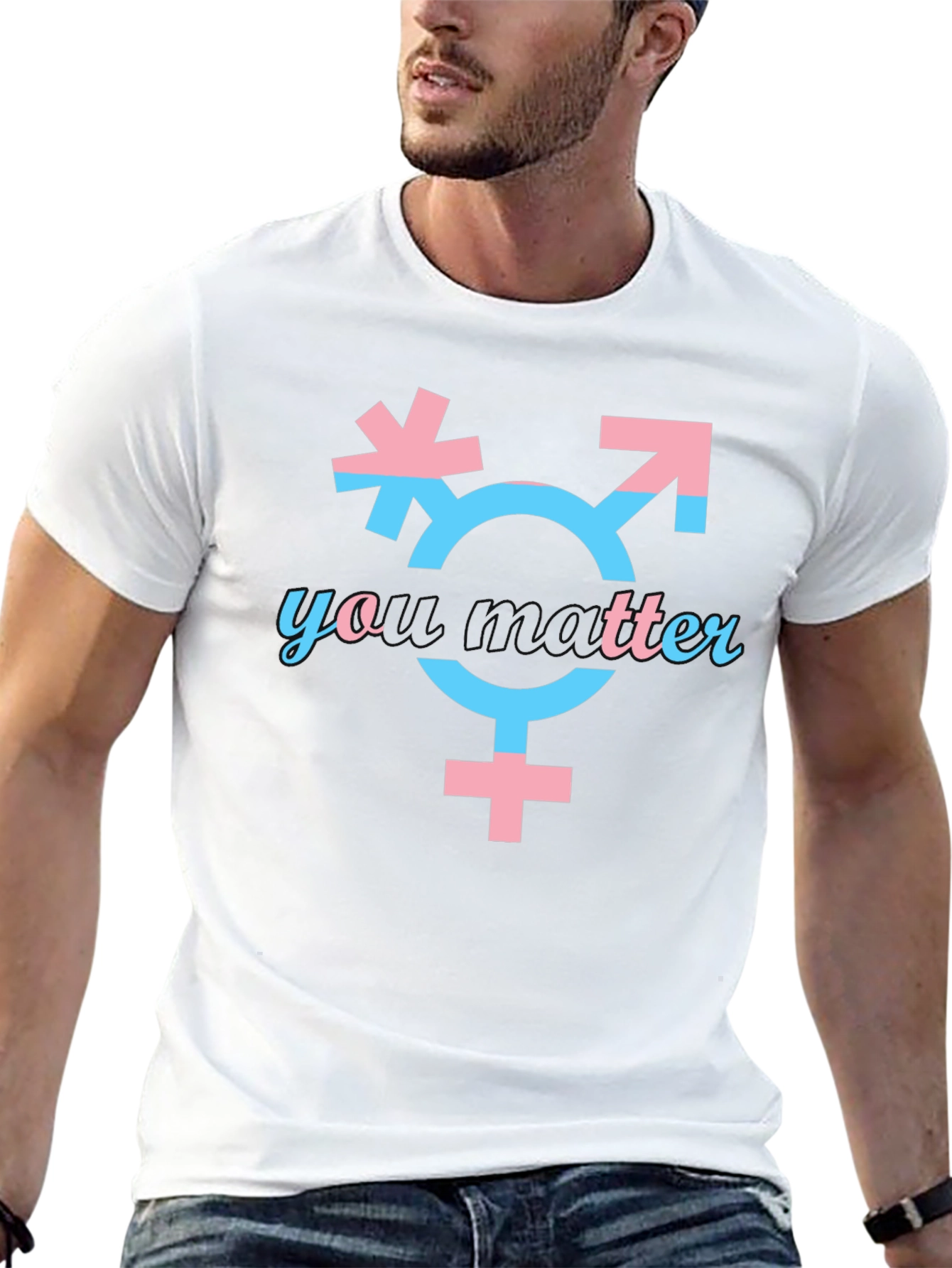 Black Transgender Pride T-Shirt - You Matter view 13