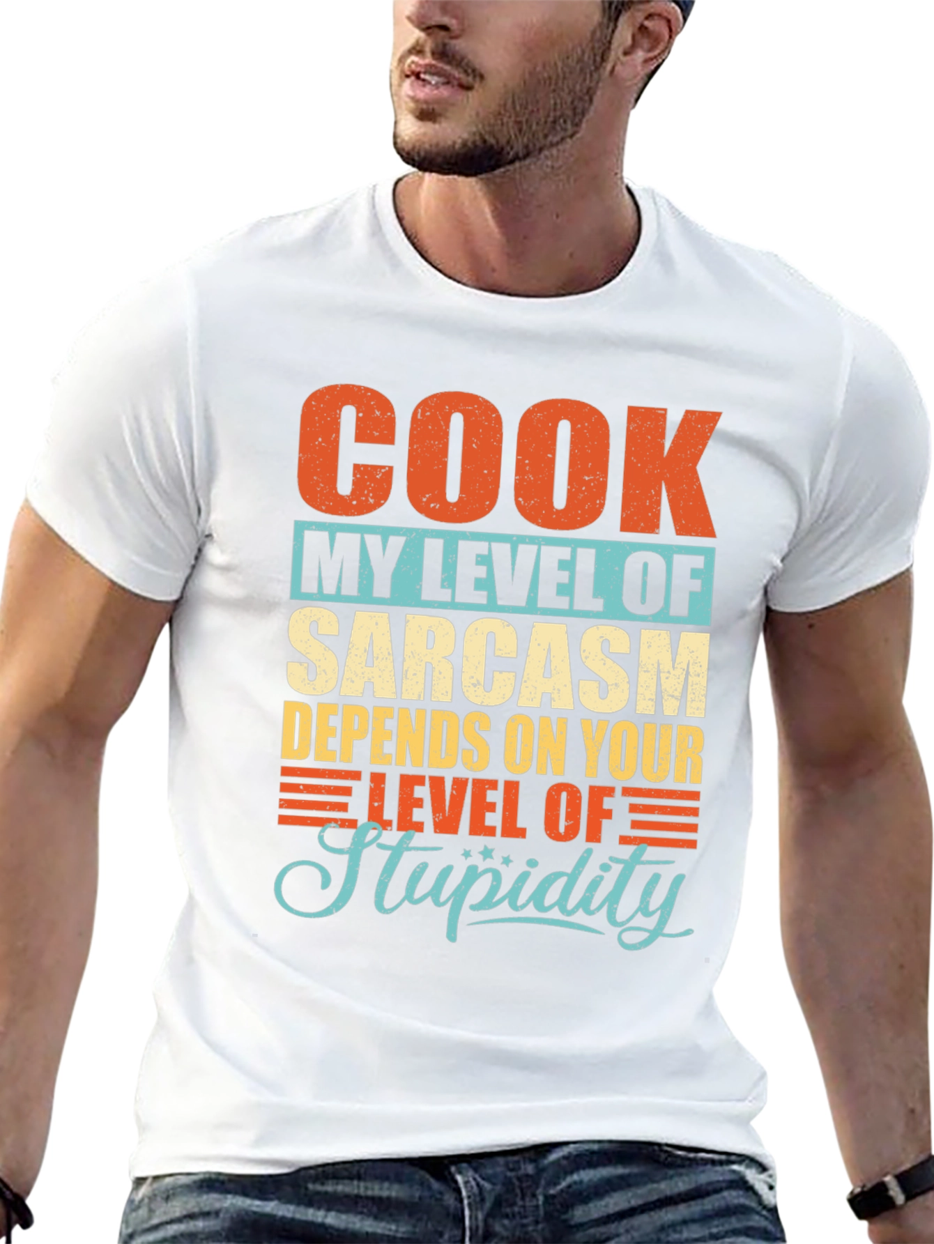 Black Cook Sarcasm Level Tee view 13