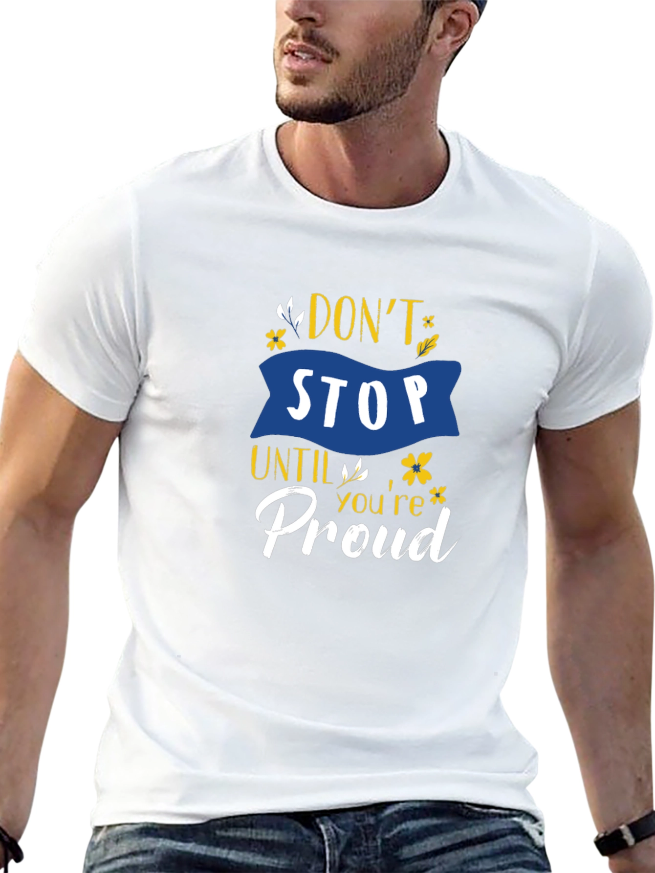 Black Don't Stop Until You're Proud Graphic T-Shirt view 13