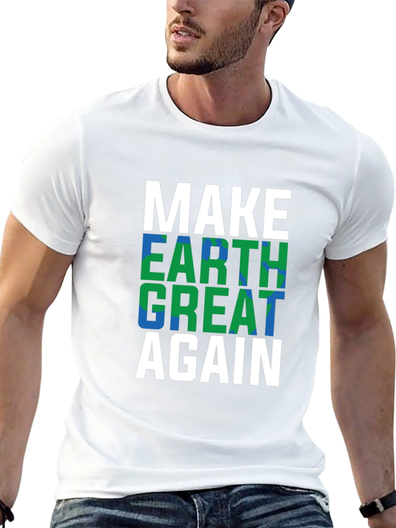 Black Make Earth Great Again T-Shirt view 13