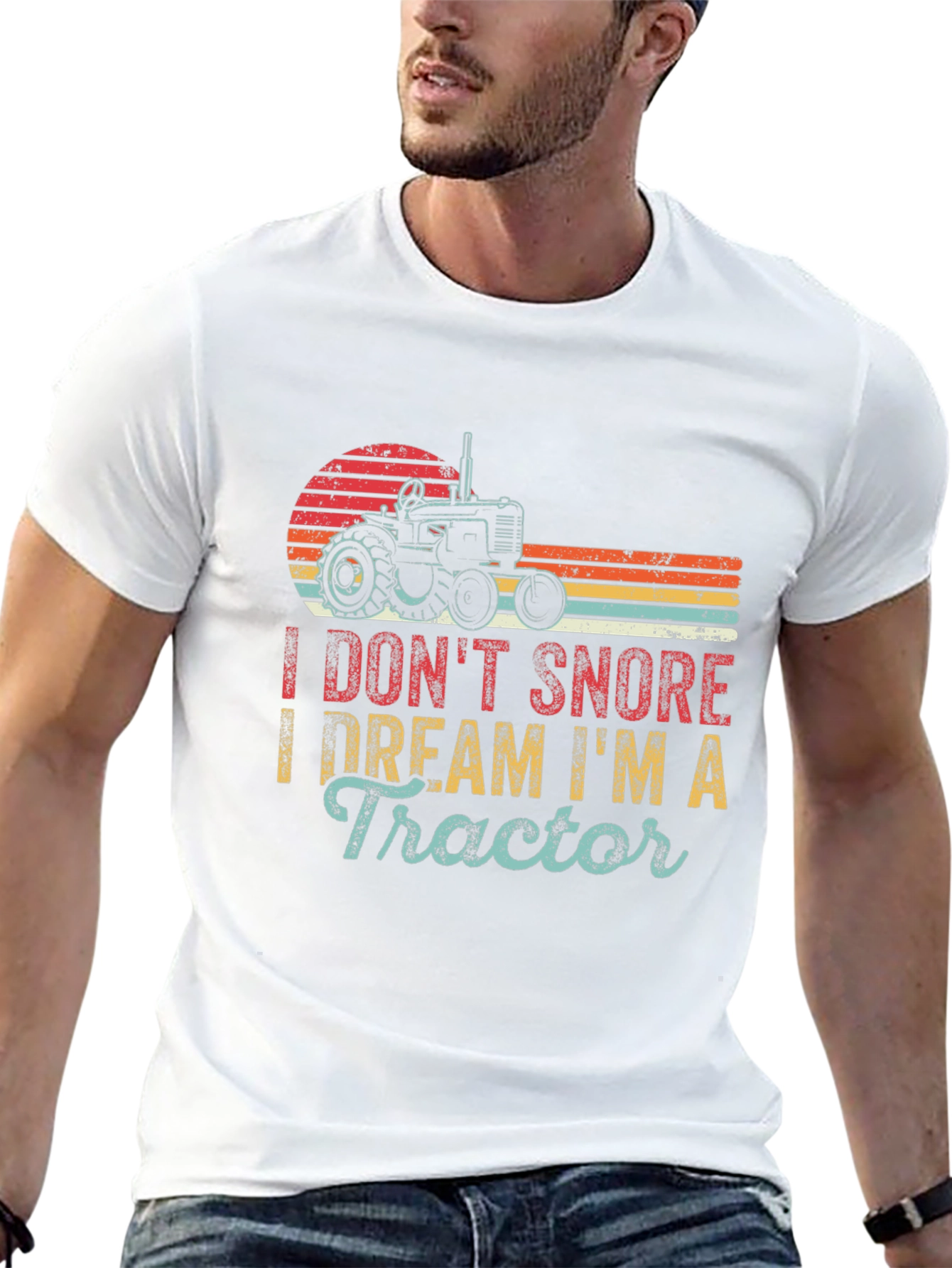 Black I Don't Snore I Dream I'm A Tractor Graphic Tee view 13