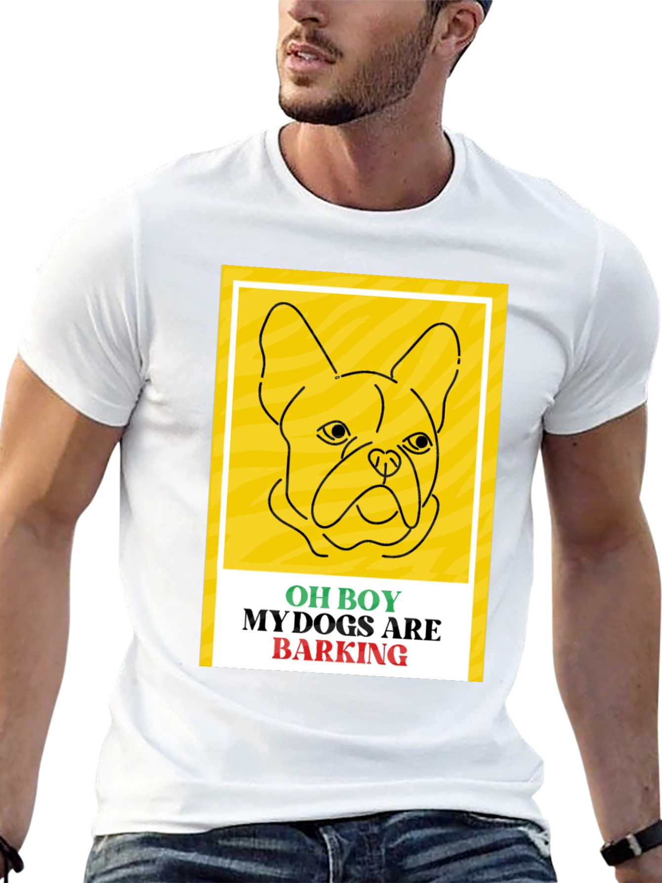 Black Funny Dog T-Shirt - Oh Boy My Dogs Are Barking view 13