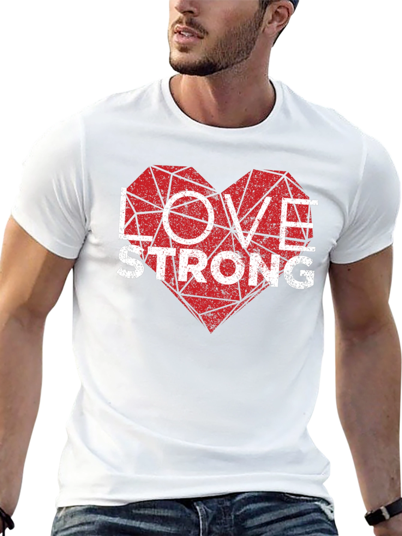 Love Strong Graphic Tee - Men's Black T-Shirt - 13
