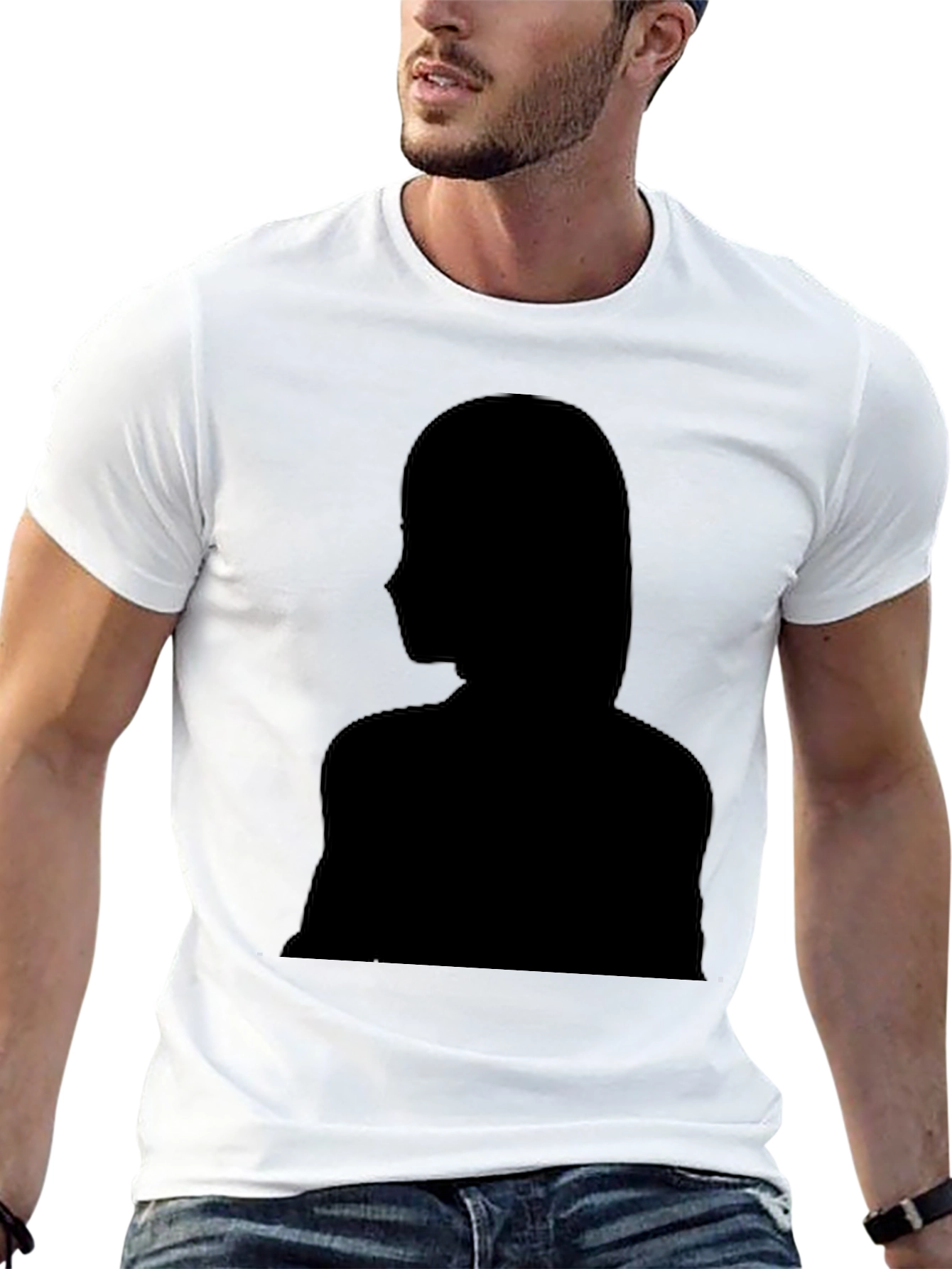 Black Silhouette Graphic T-Shirt - Stylish Black Tee view 13