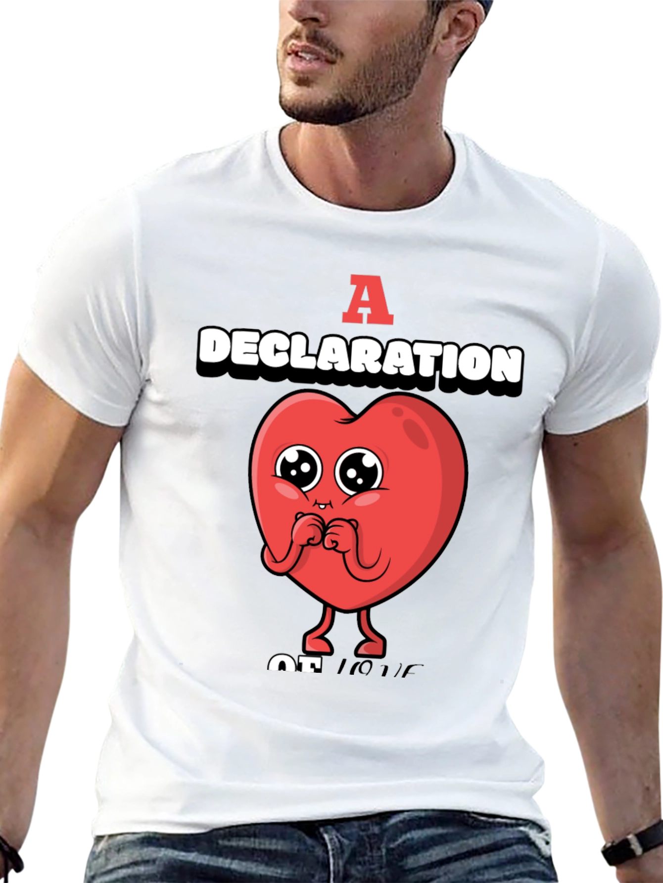 Black A Declaration of Love Graphic T-Shirt view 13