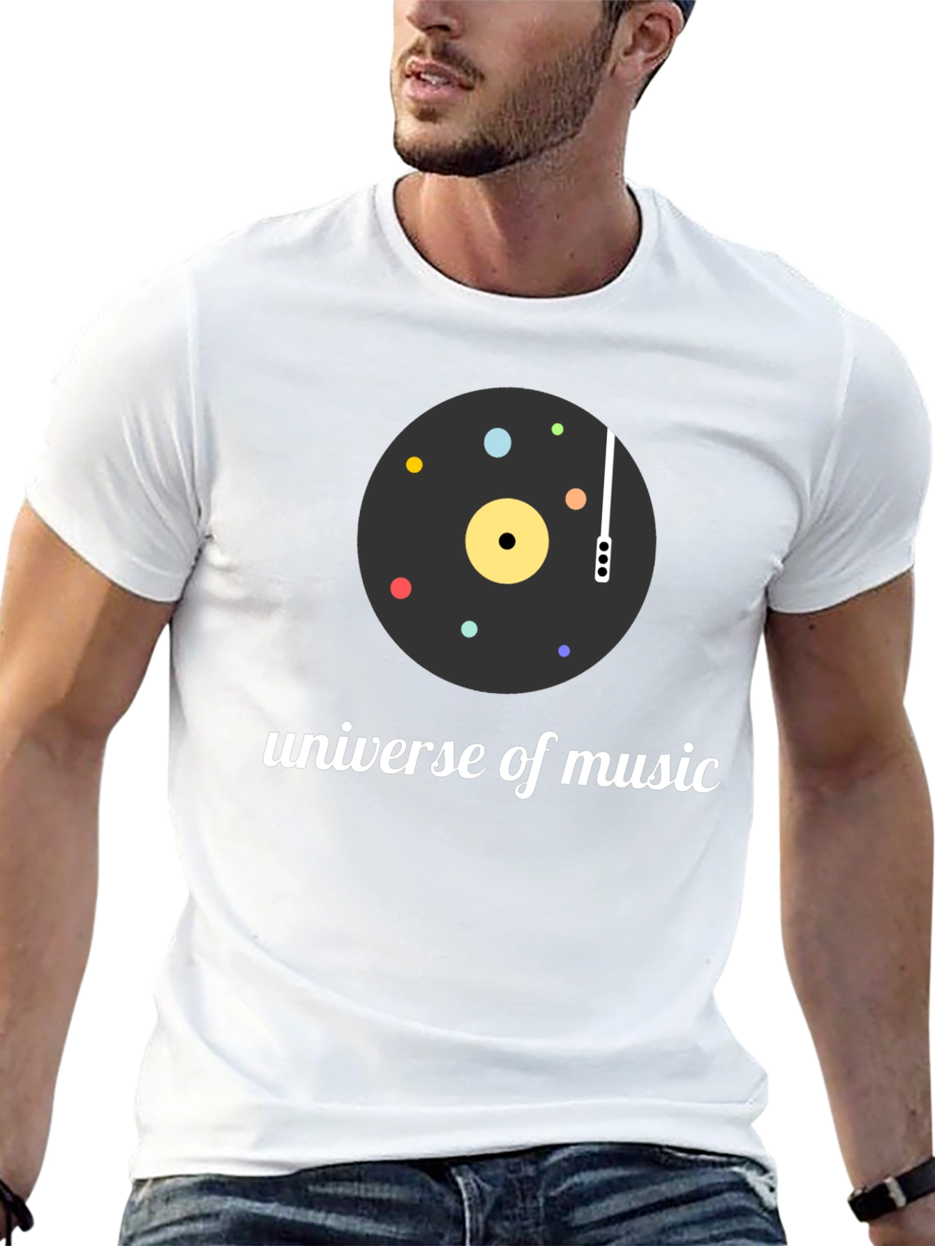 Universe of Music Black Graphic Tee - 13