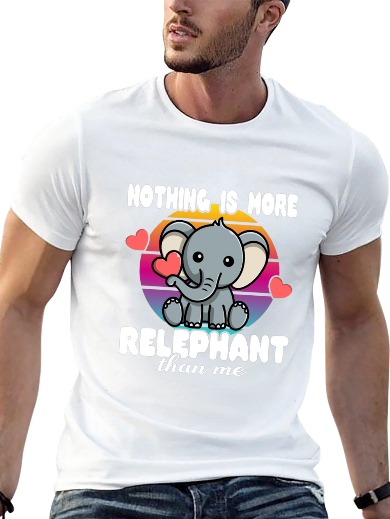 Black Relephant T-Shirt - Cute Elephant Design view 13