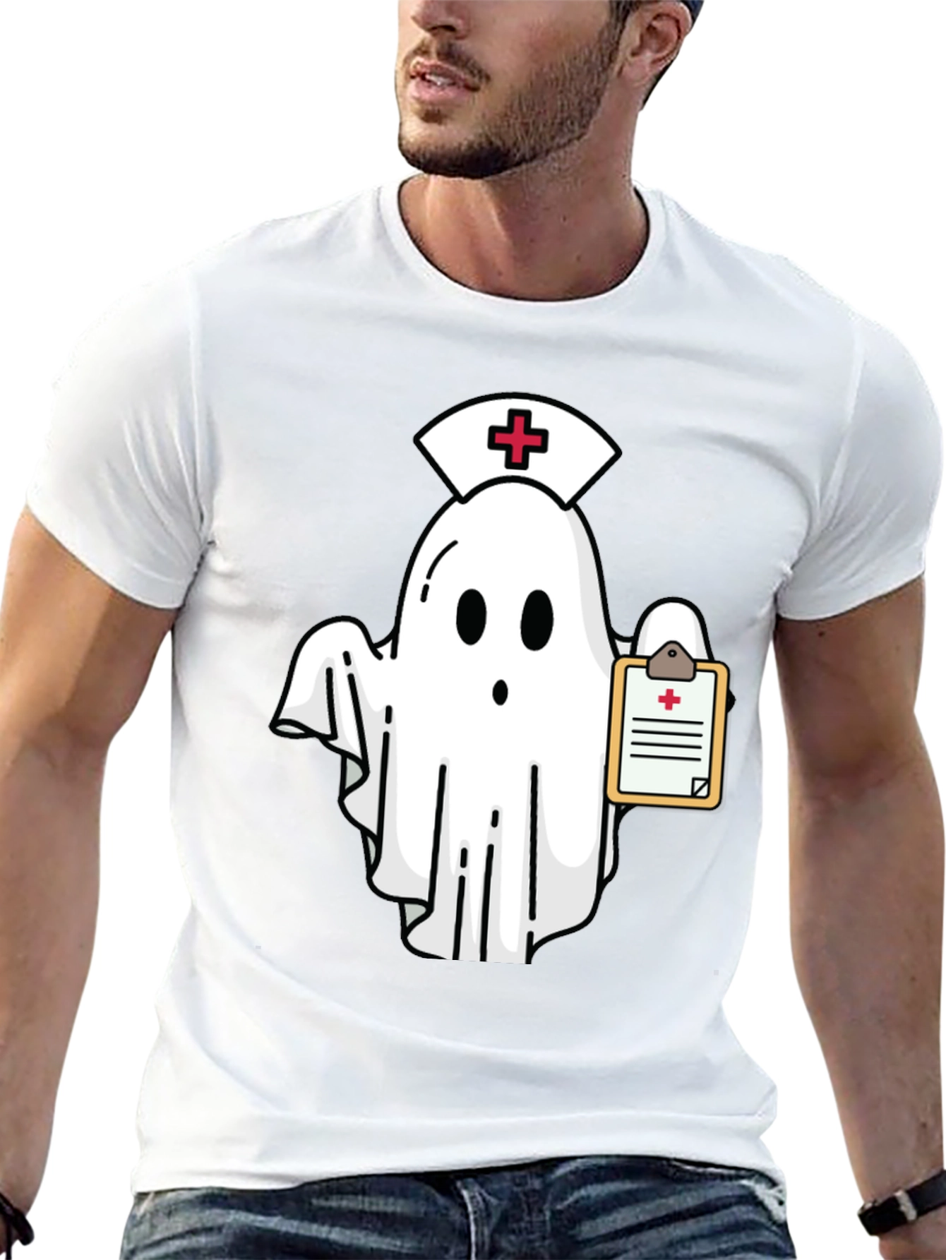 Black Nurse Ghost T-Shirt view 13