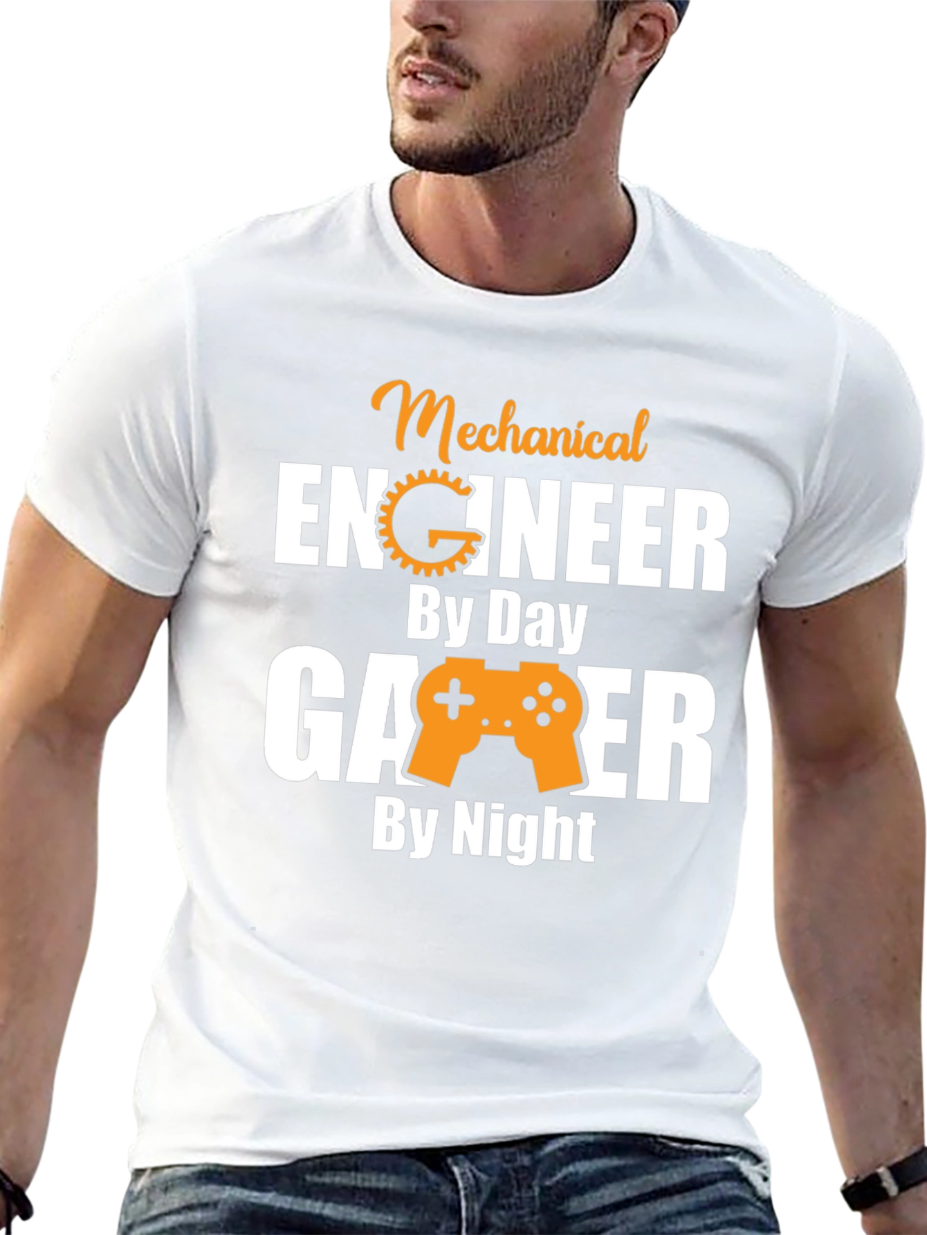 Black Mechanical Engineer Gamer T-Shirt - Black view 13