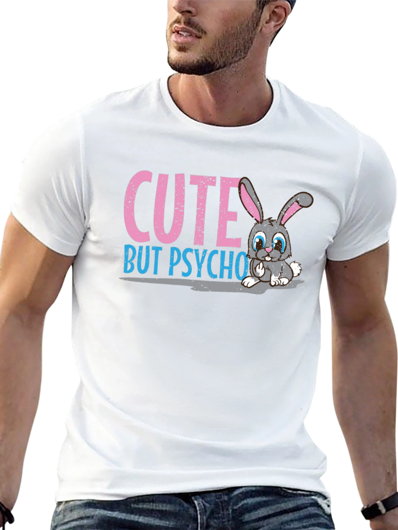 Black Cute But Psycho Bunny T-Shirt view 13