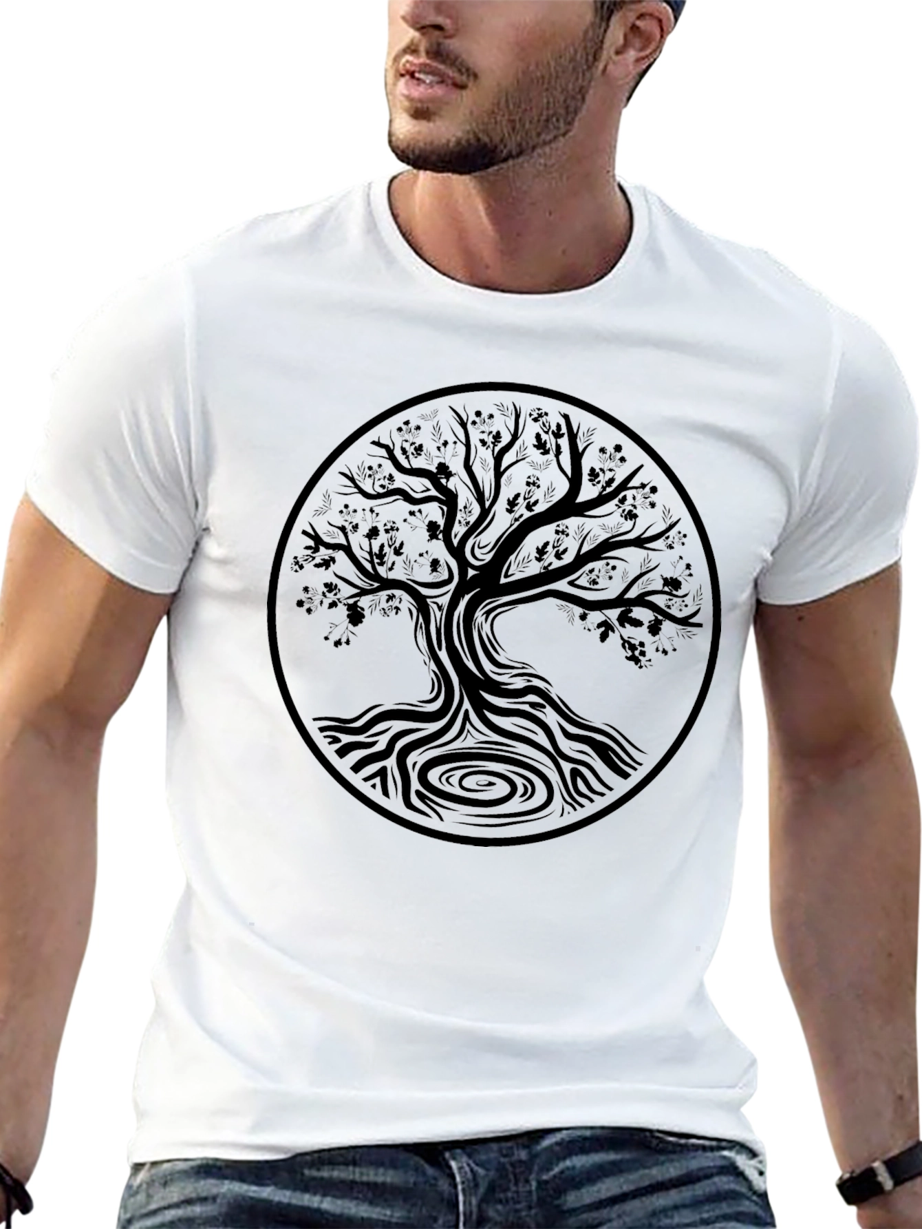 Black Black Tree of Life Graphic Tee view 13