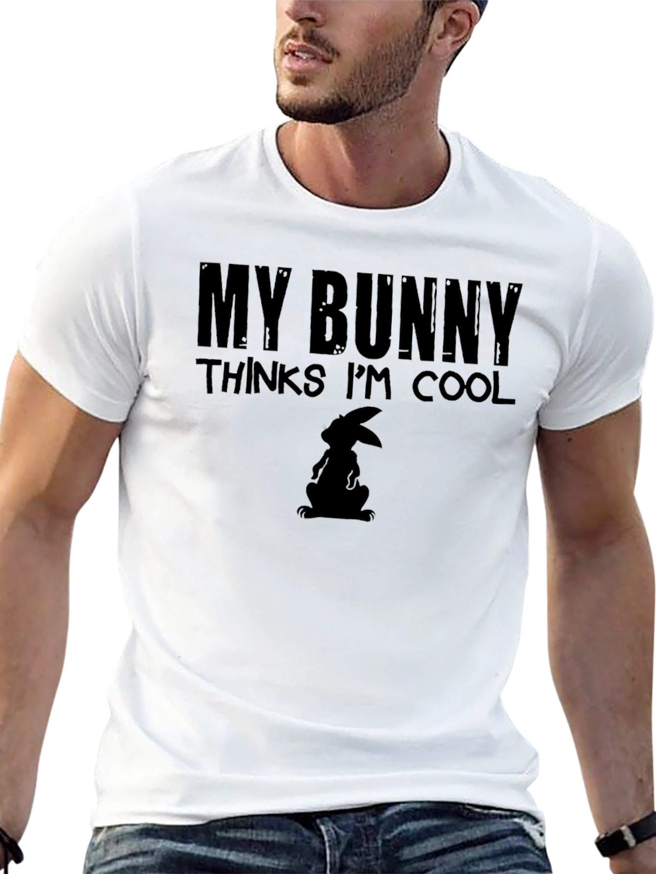 Black My Bunny Thinks I'm Cool T-Shirt view 13