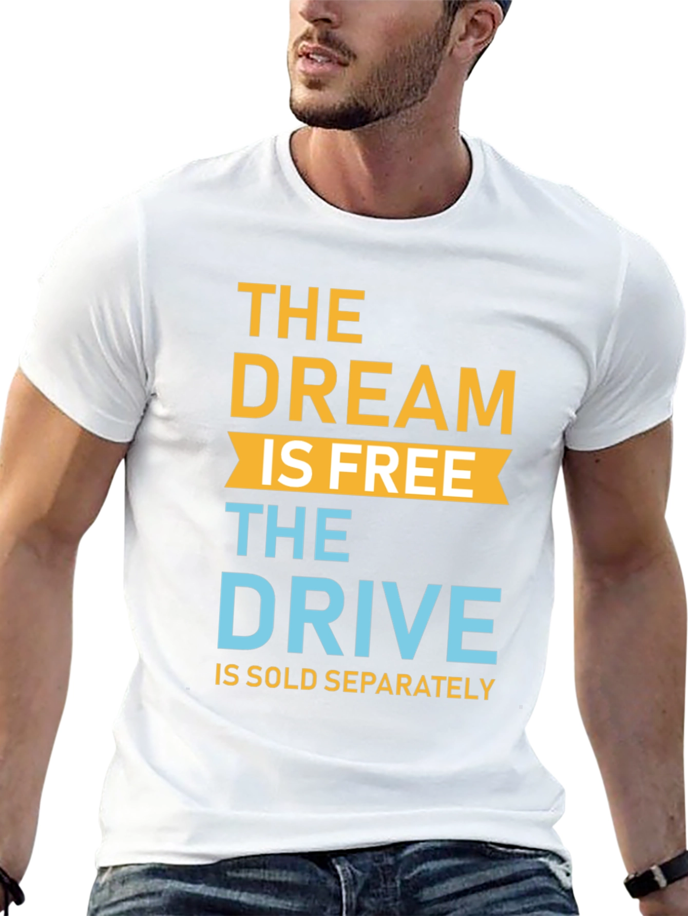 Black Motivational Tee: The Dream Is Free view 13