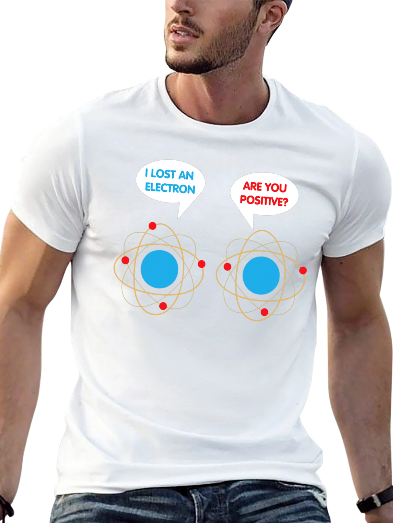 Black Lost Electron T-Shirt: Funny Chemistry Pun Tee view 13