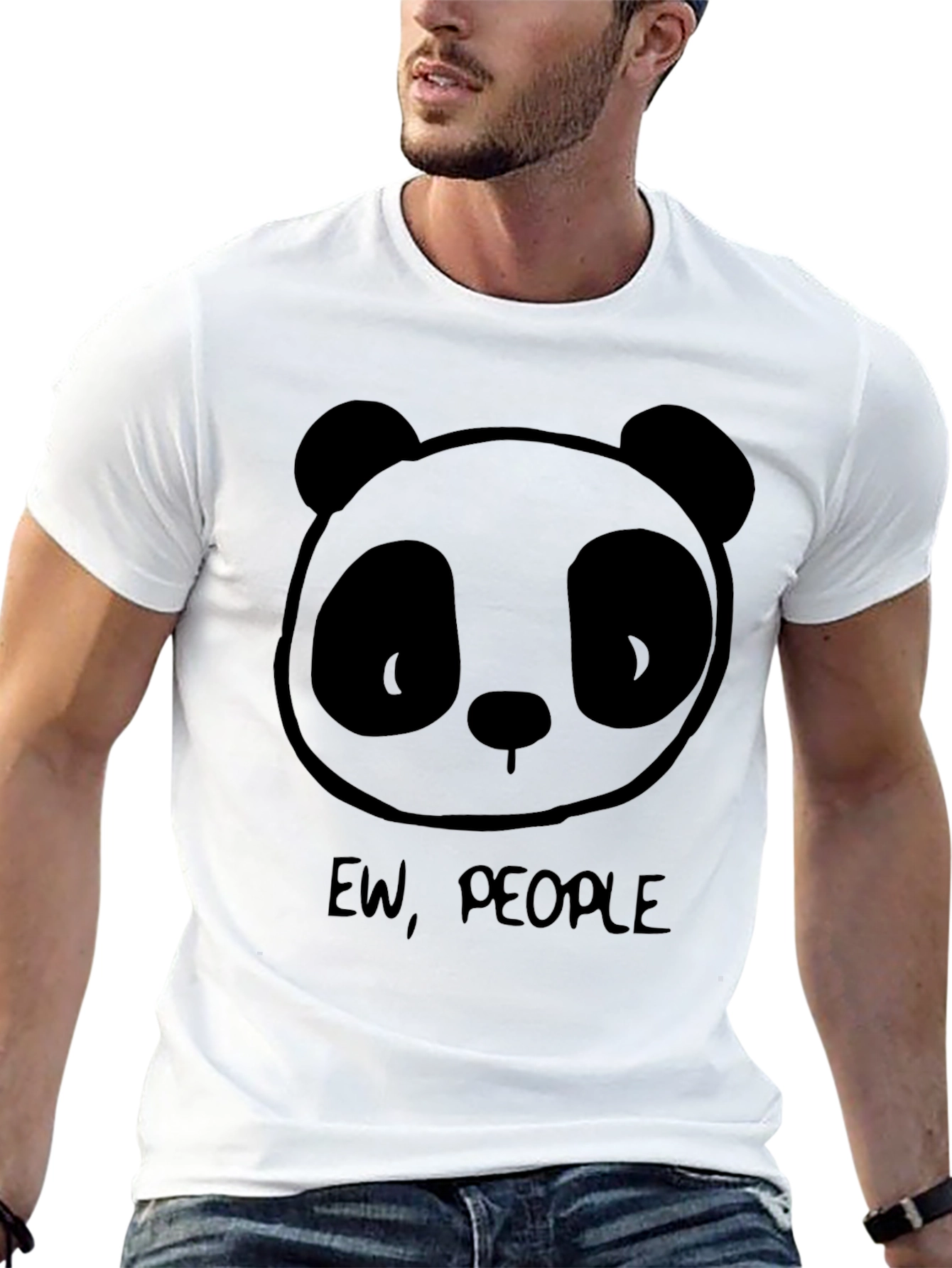 Black Ew People Panda Graphic T-Shirt view 13