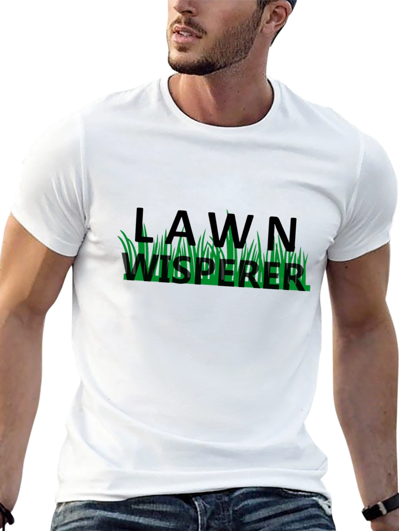 Black Lawn Whisperer T-Shirt - Black Cotton Blend view 13