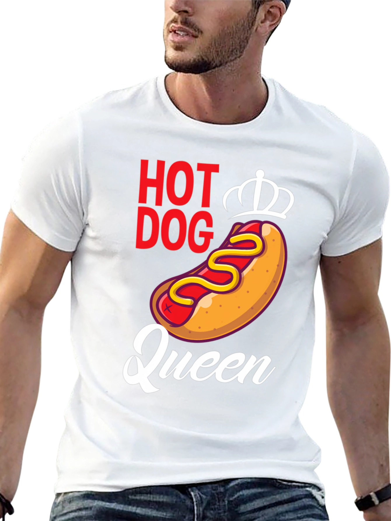 Black Hot Dog Queen Graphic Tee - Unisex view 13