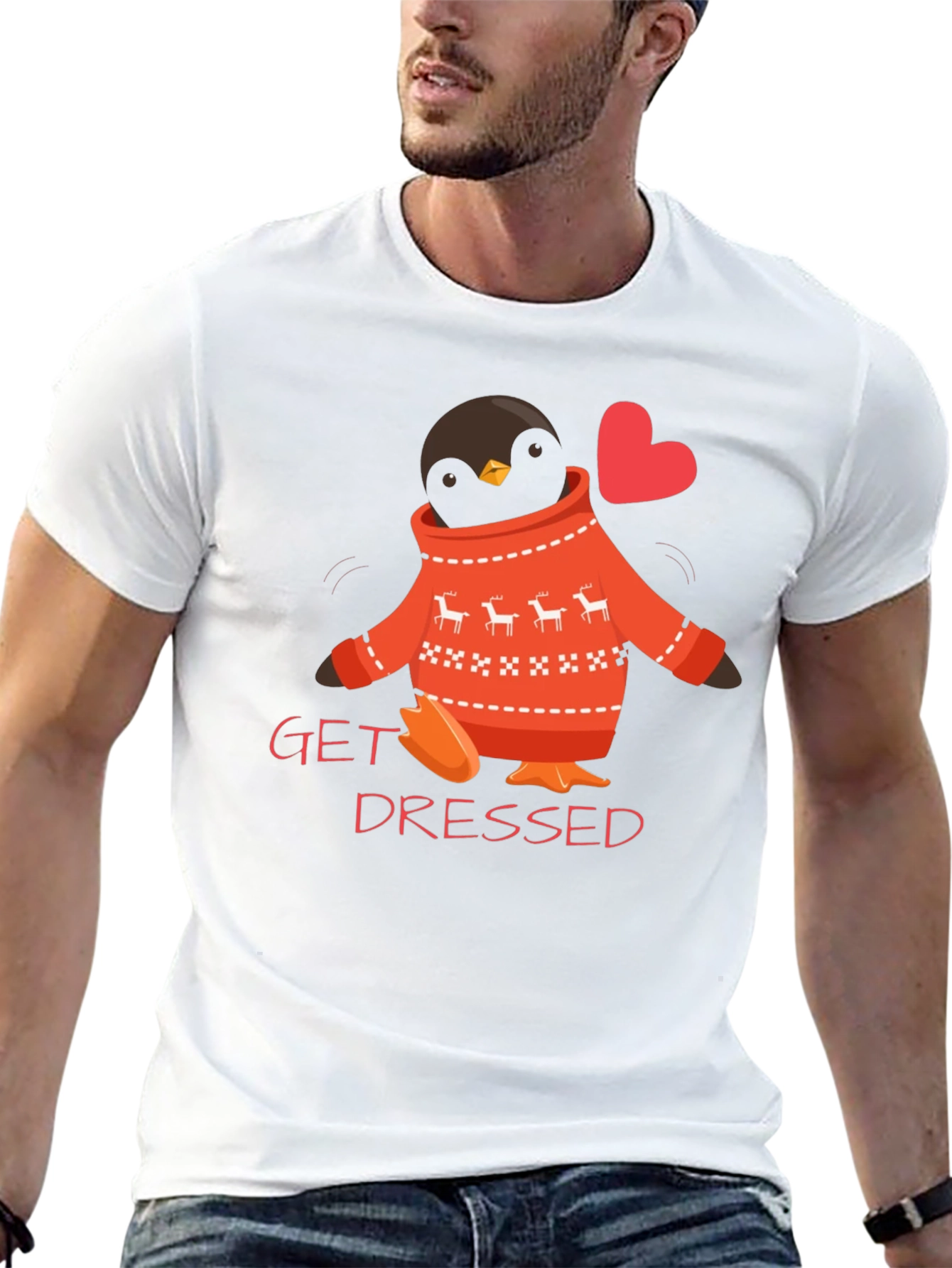 Black Get Dressed Penguin Sweater T-Shirt view 13