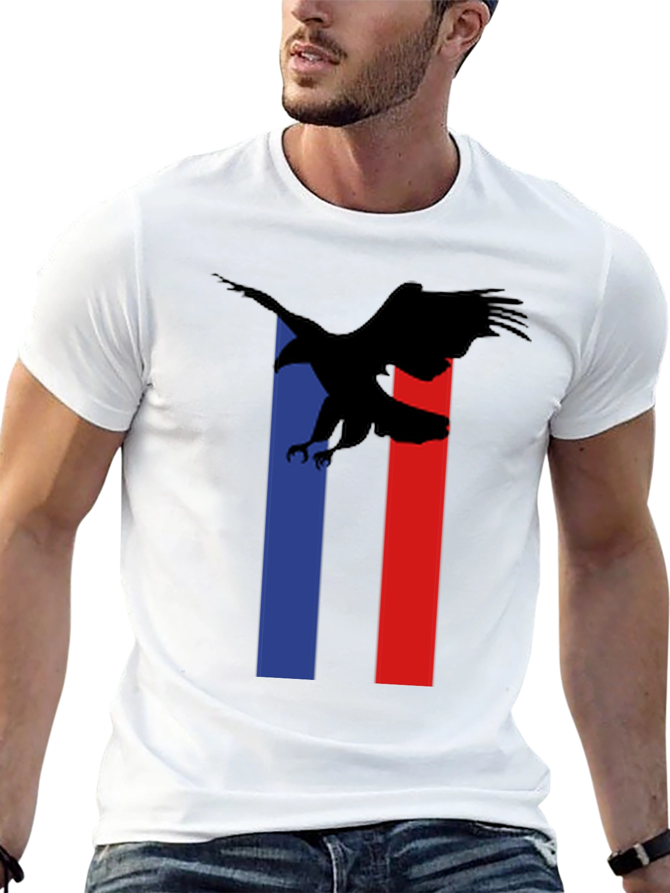 Black Eagle Graphic Tee - Black Crew Neck view 13