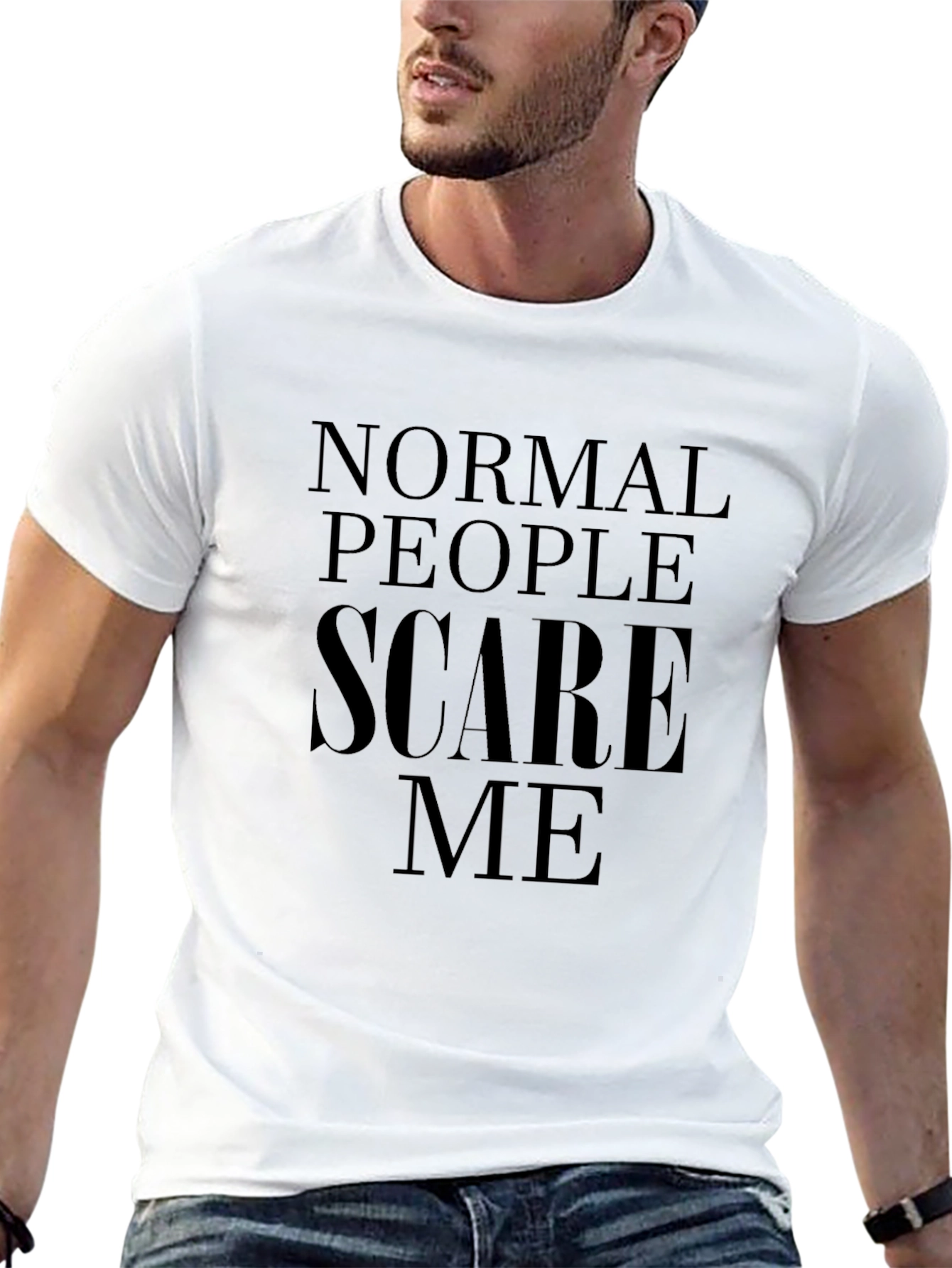 Black Normal People Scare Me Graphic Tee view 13