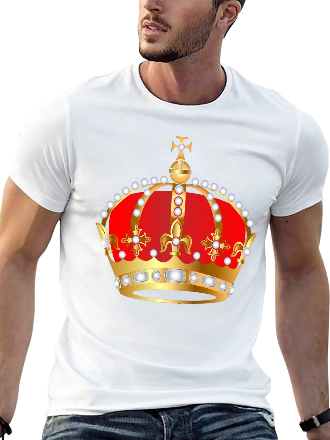 Black Crown Graphic Tee - Royal Style T-Shirt view 13