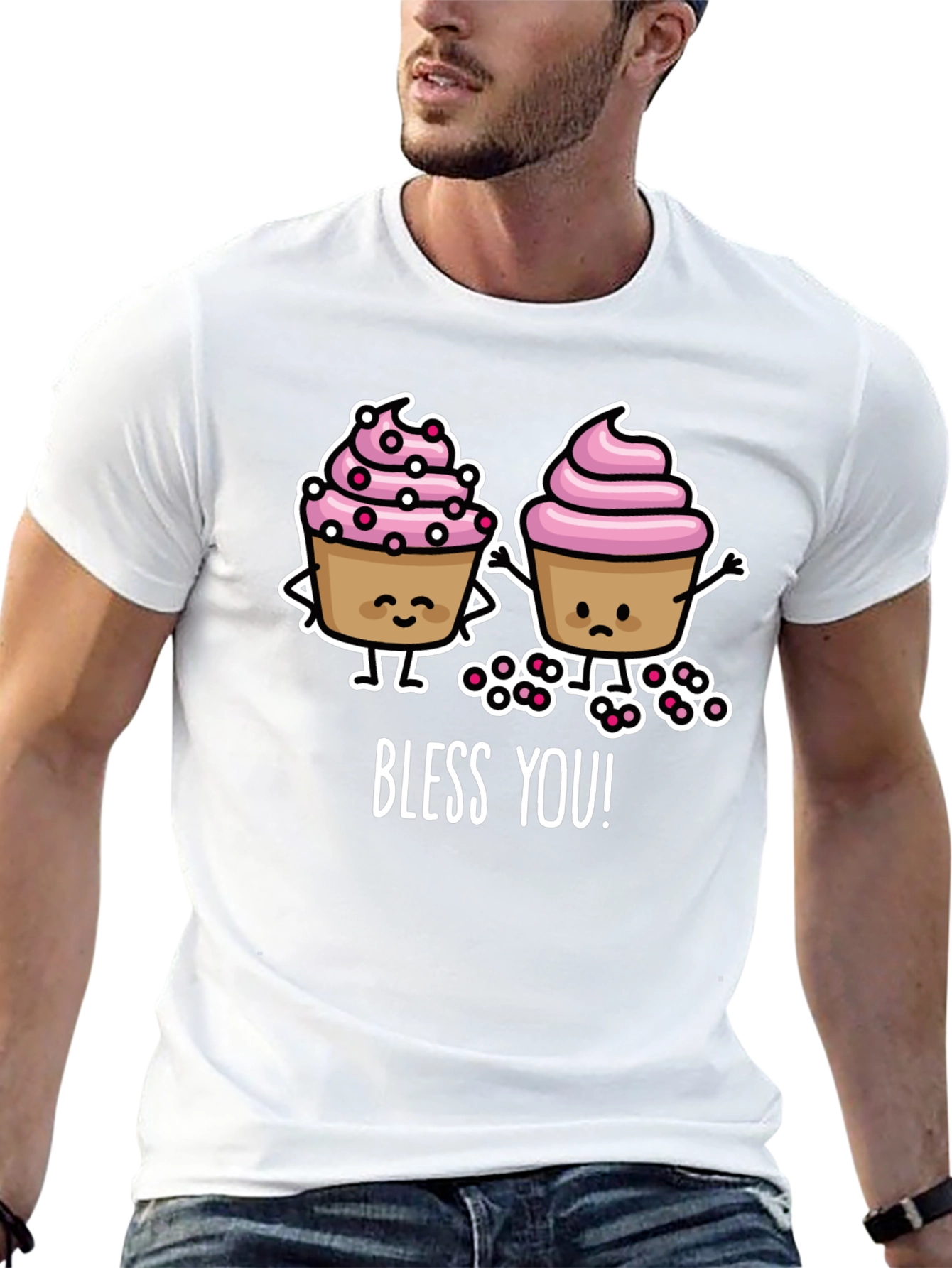 Black Bless You Cupcake T-Shirt view 13