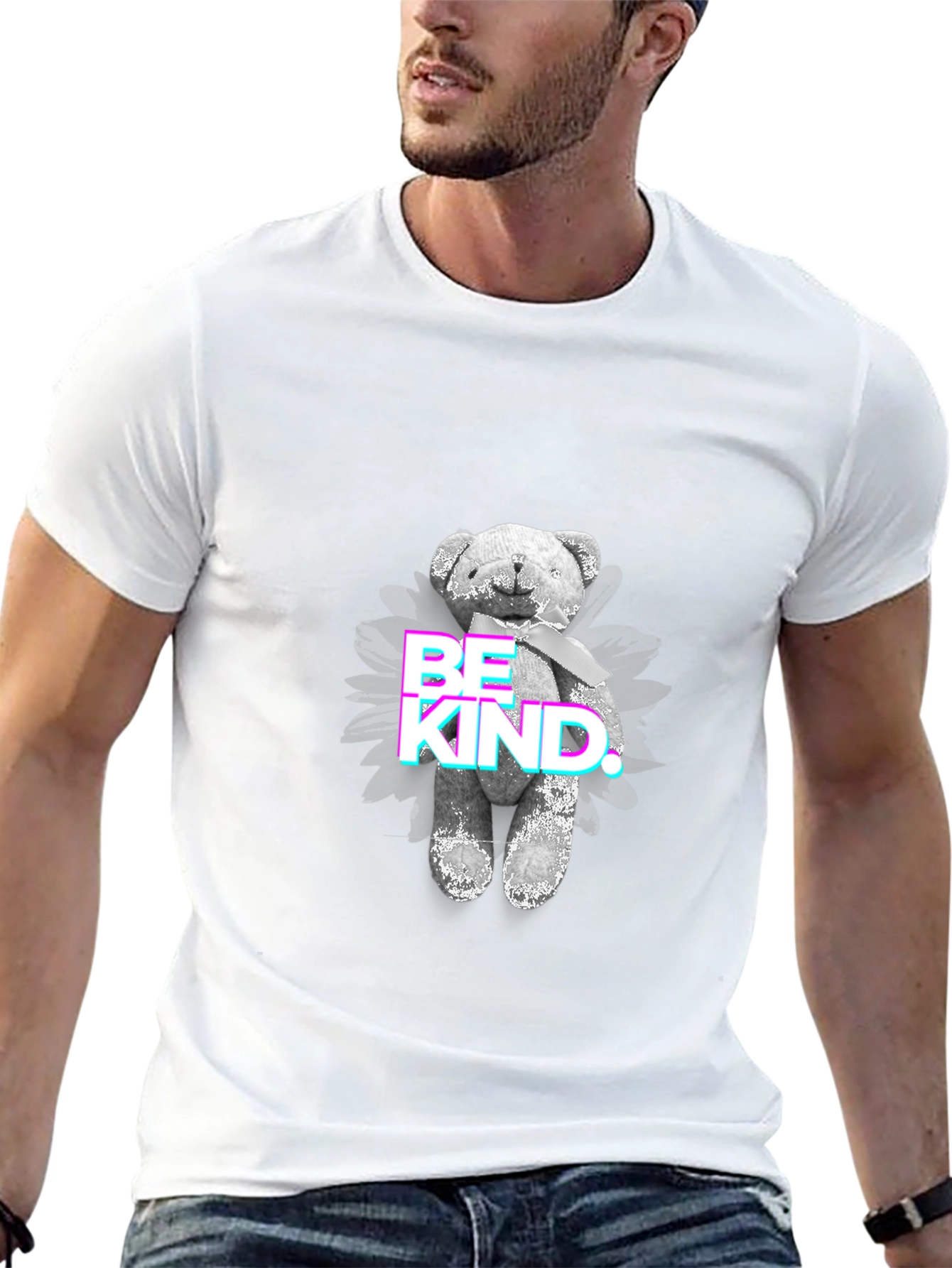 Black Be Kind Teddy Bear Graphic T-Shirt view 13