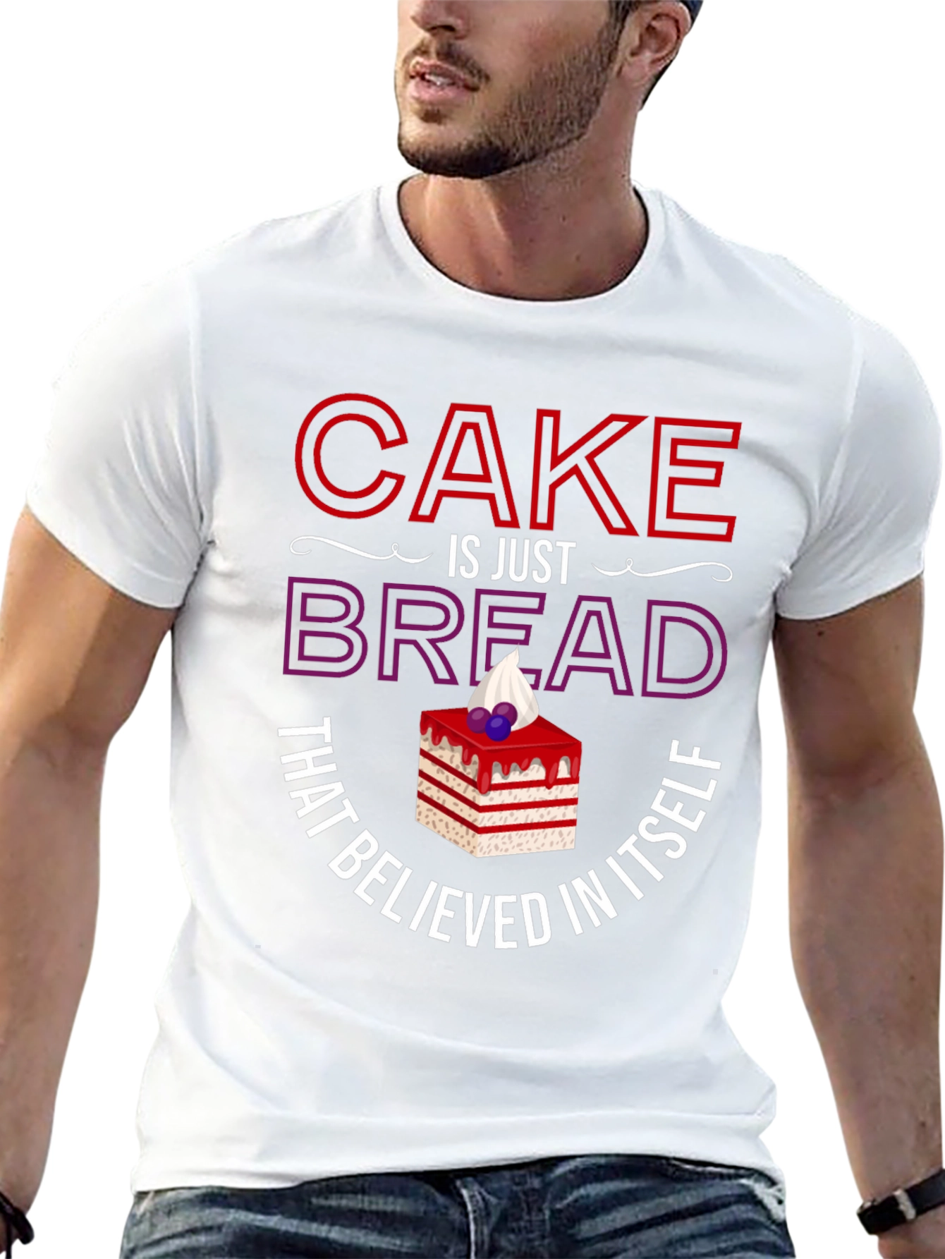Black Cake Is Just Bread T-Shirt Funny Foodie Tee view 13