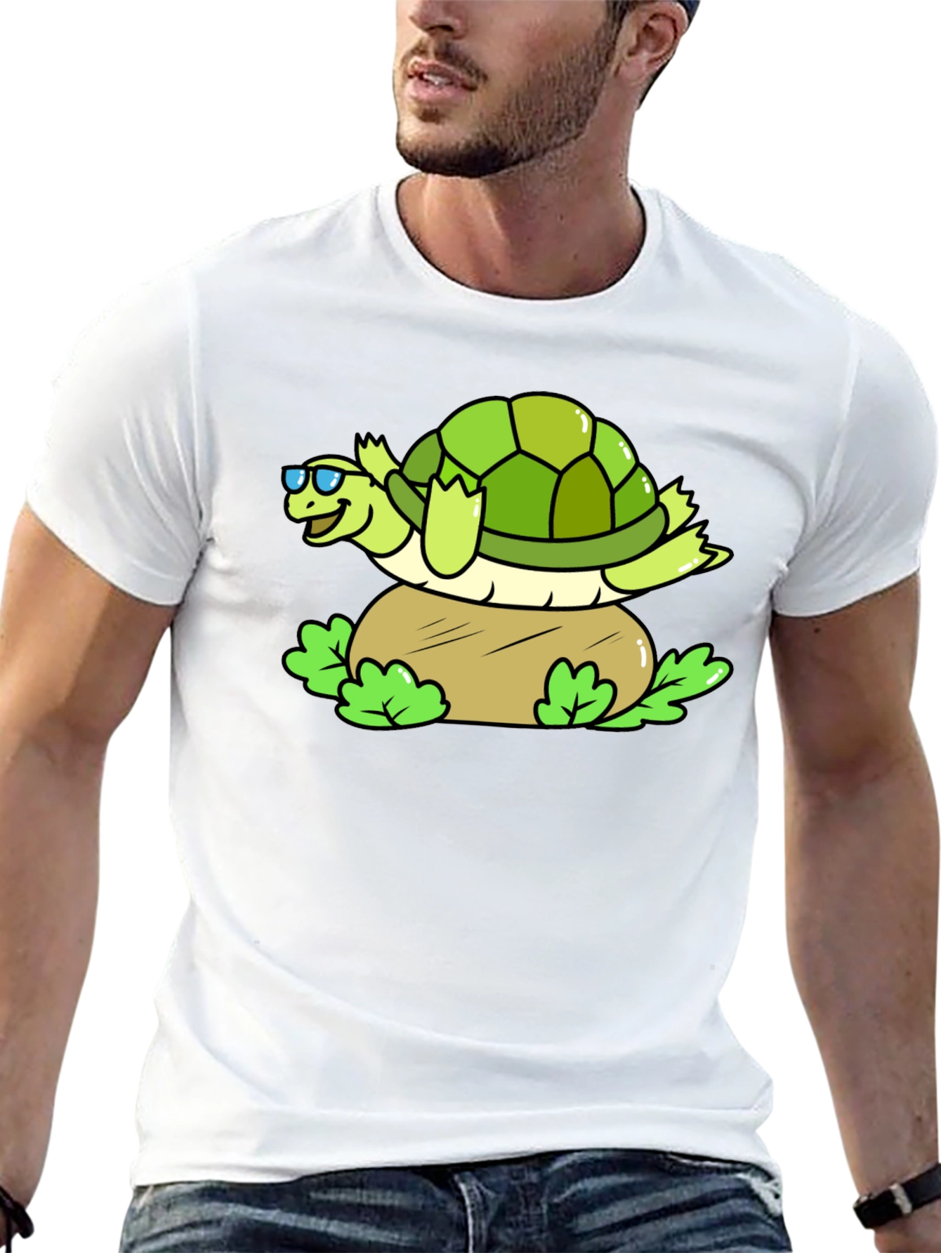 Black Cool Turtle Graphic T-Shirt - Relaxed Fit view 13