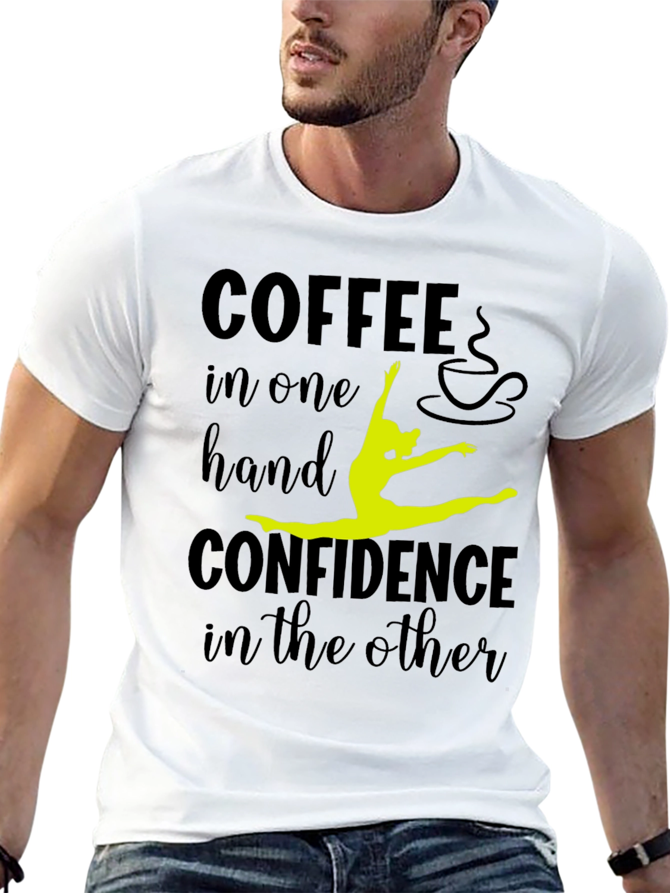 Black Coffee & Confidence Graphic Tee - Black view 13