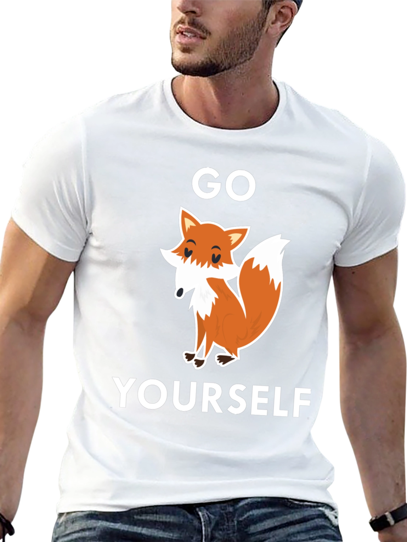 Black Go Fox Yourself Graphic T-Shirt view 13