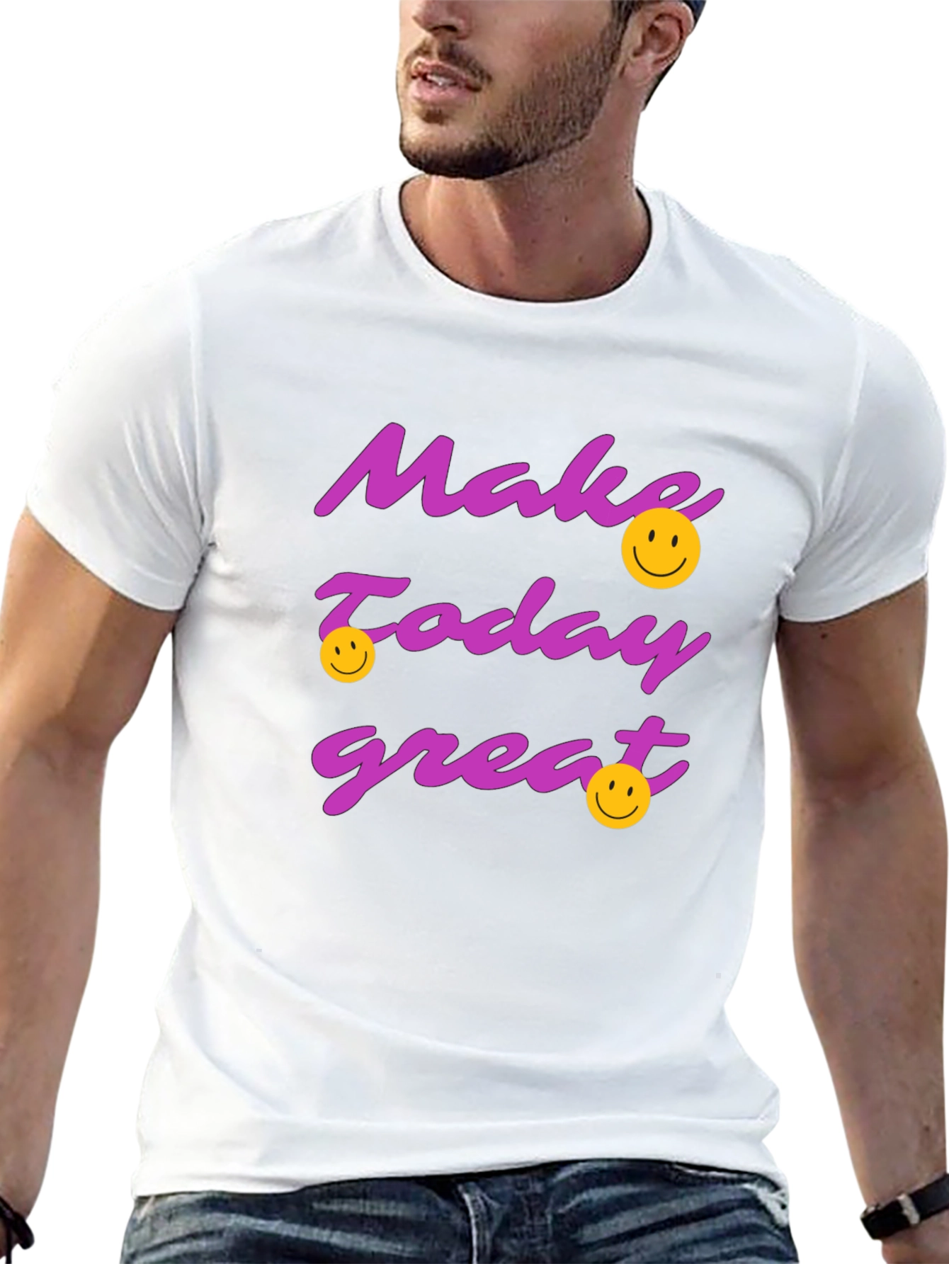 Black Make Today Great Graphic T-Shirt - Black view 13