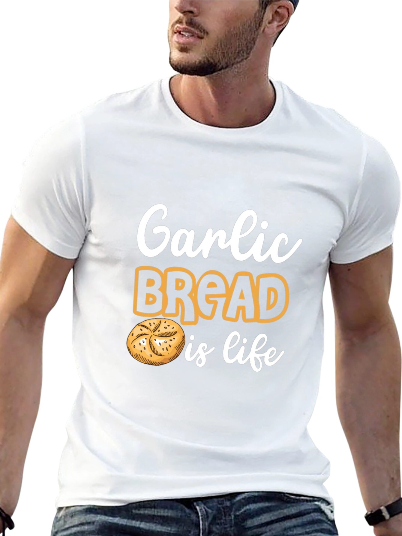 Black Garlic Bread is Life Graphic Tee - Soft Cotton Blend view 13